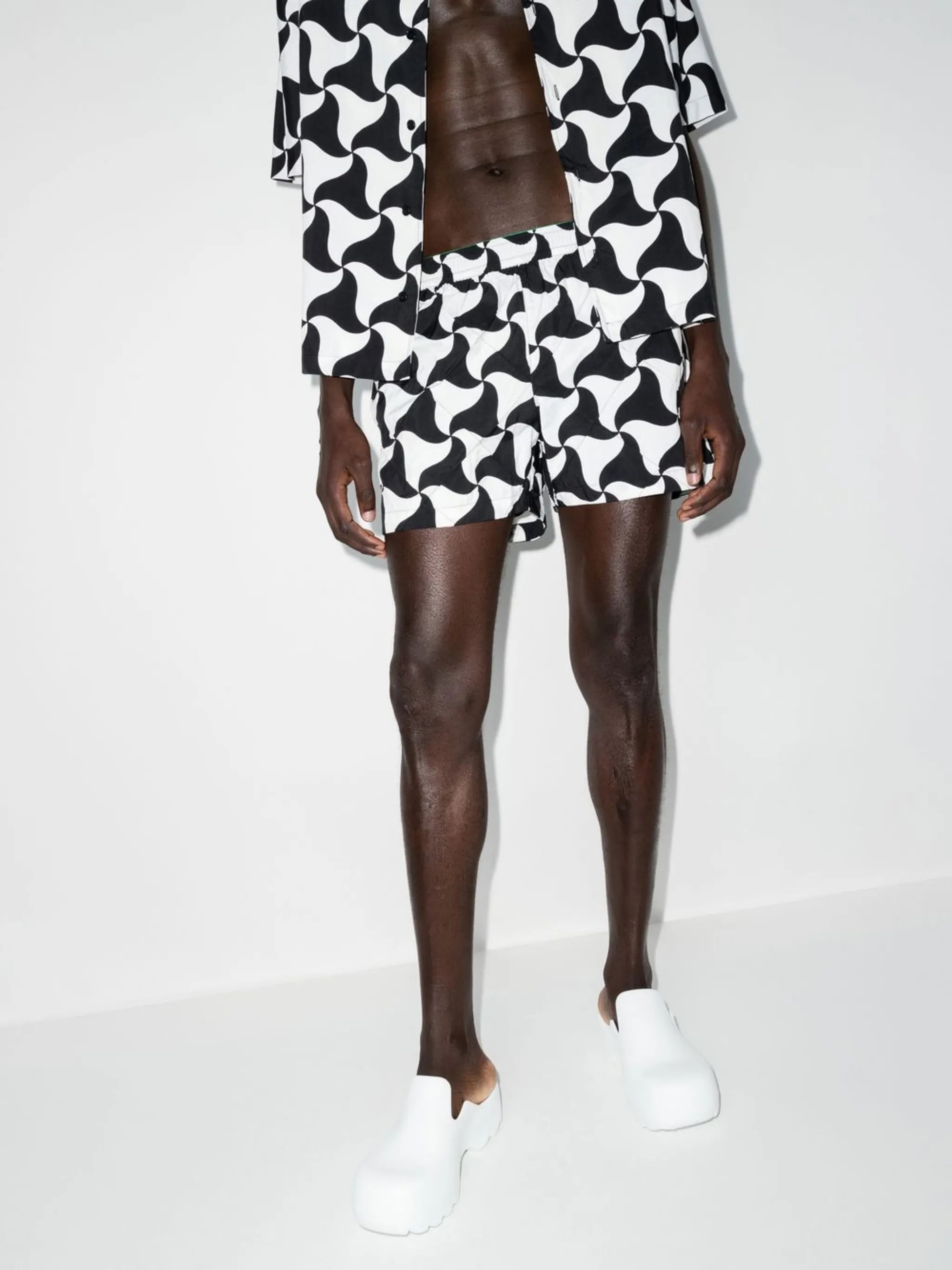 abstract-print swim shorts