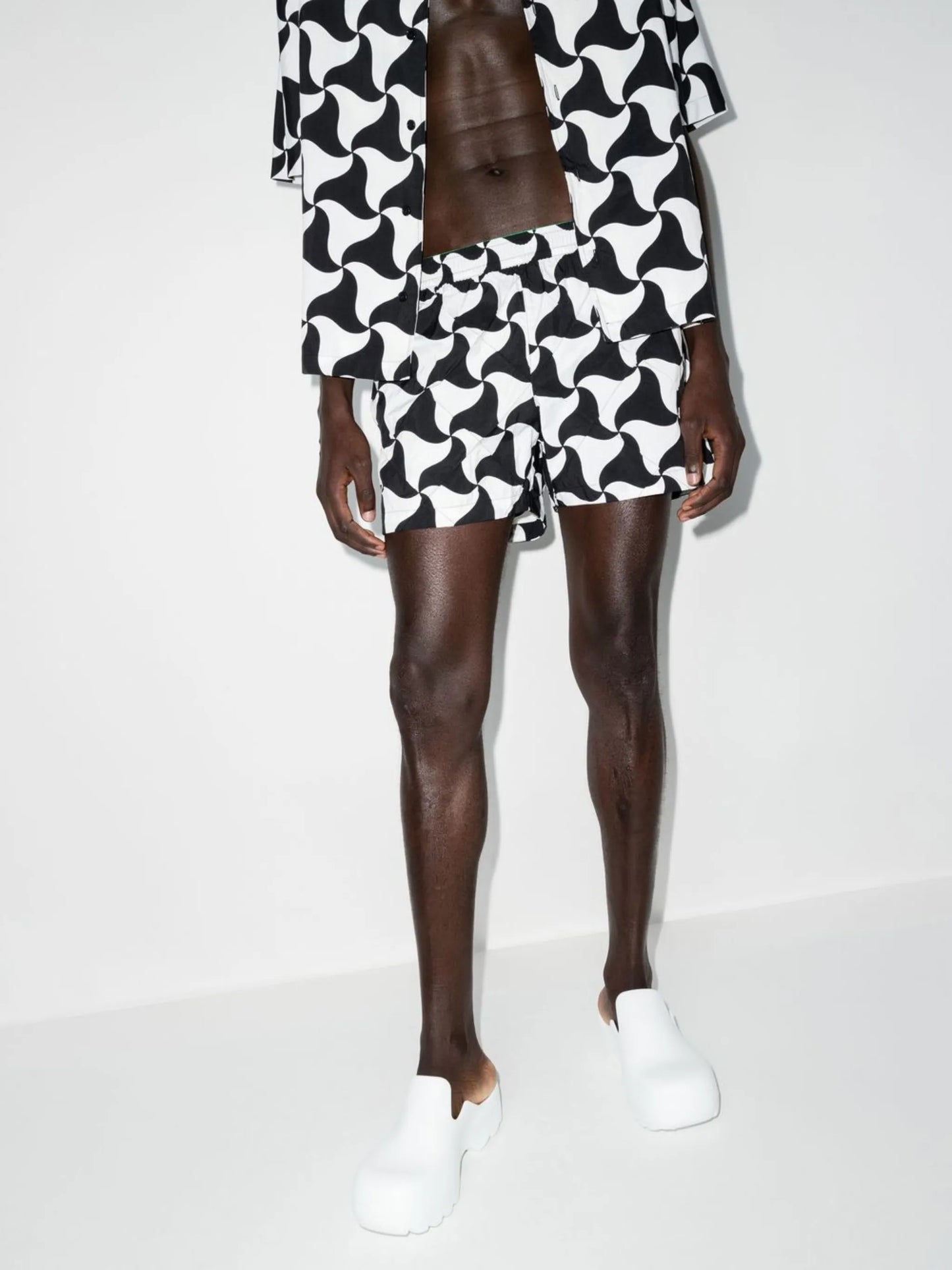 abstract-print swim shorts