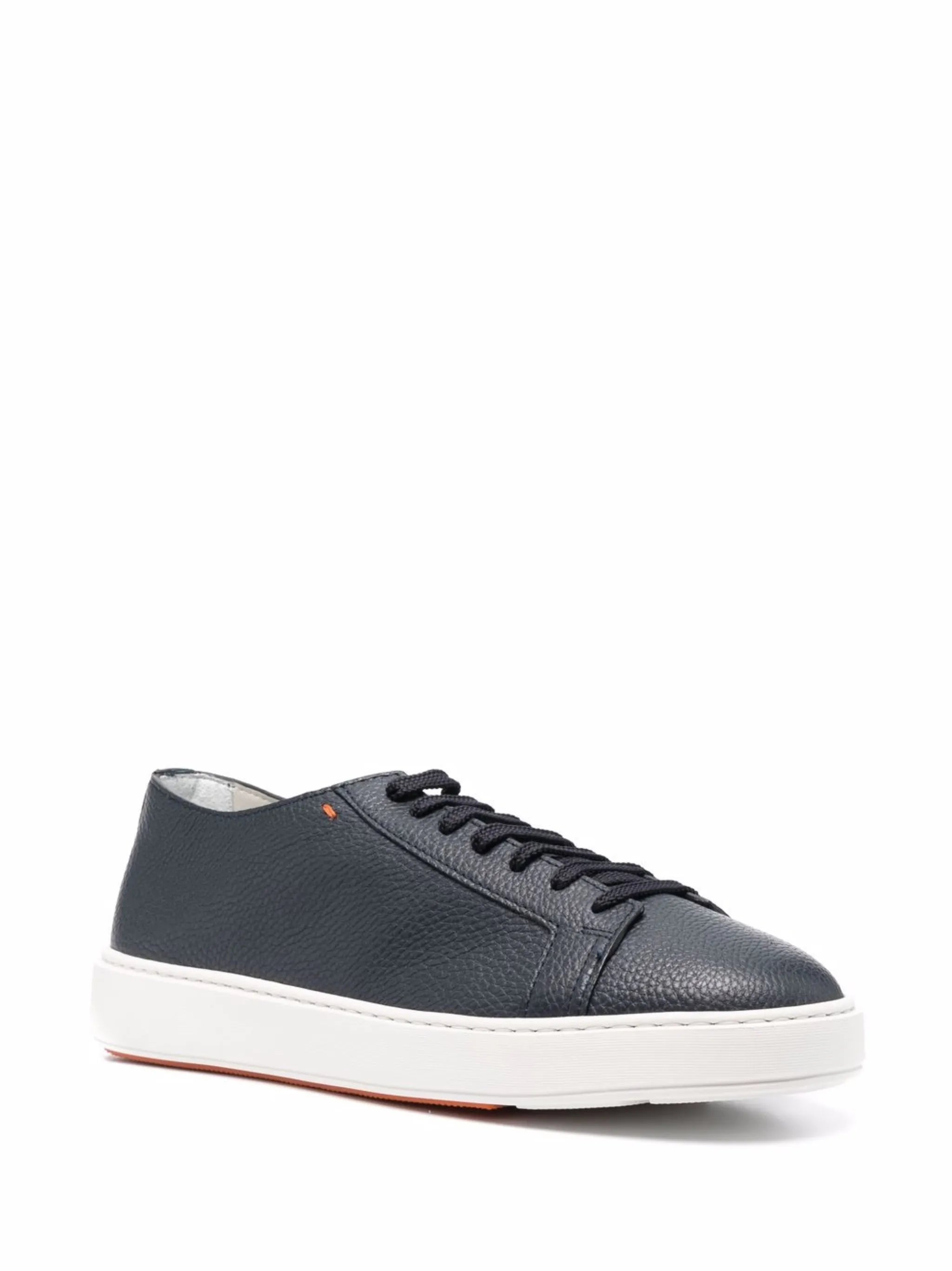 low-top leather sneakers