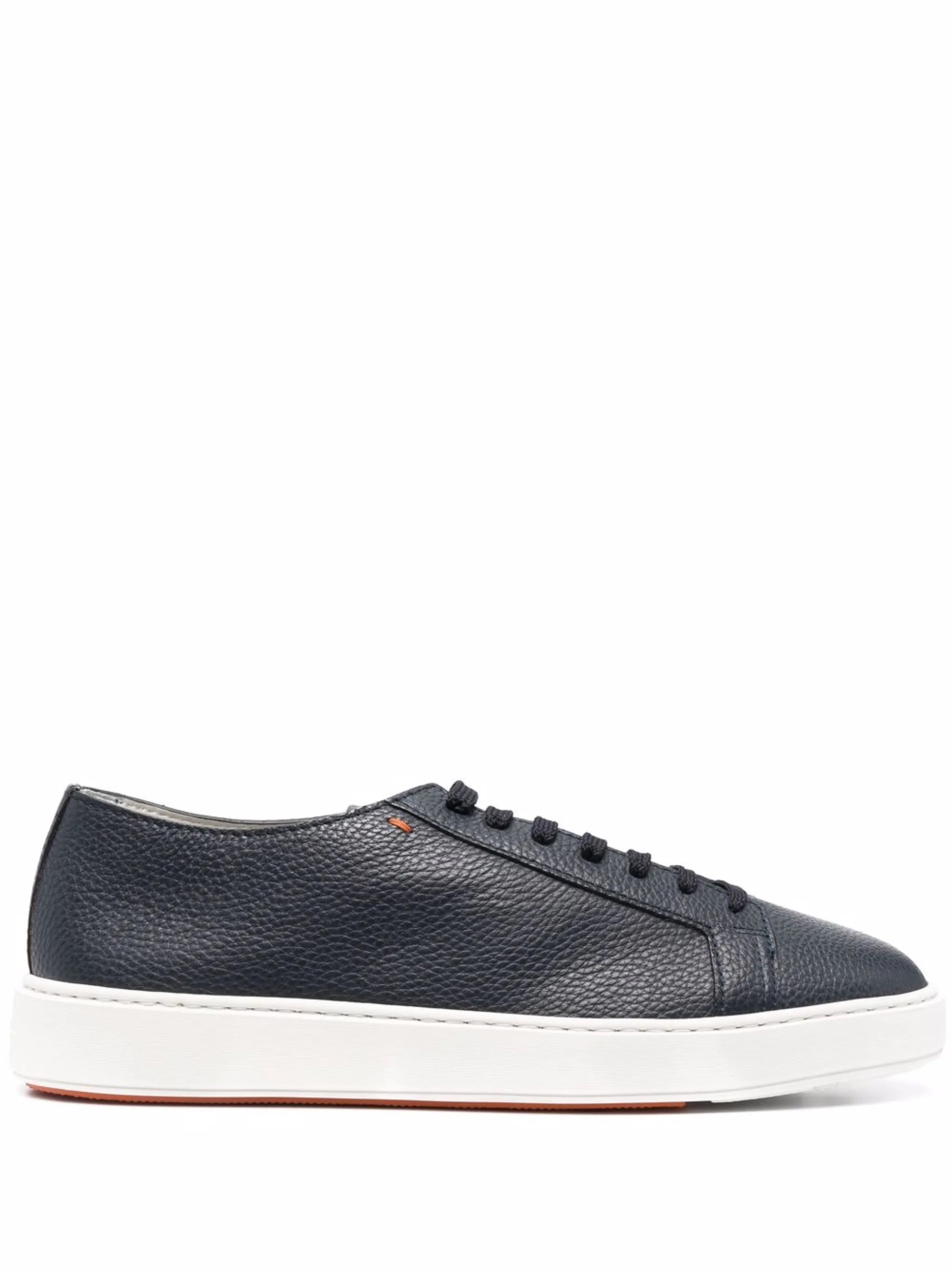 low-top leather sneakers