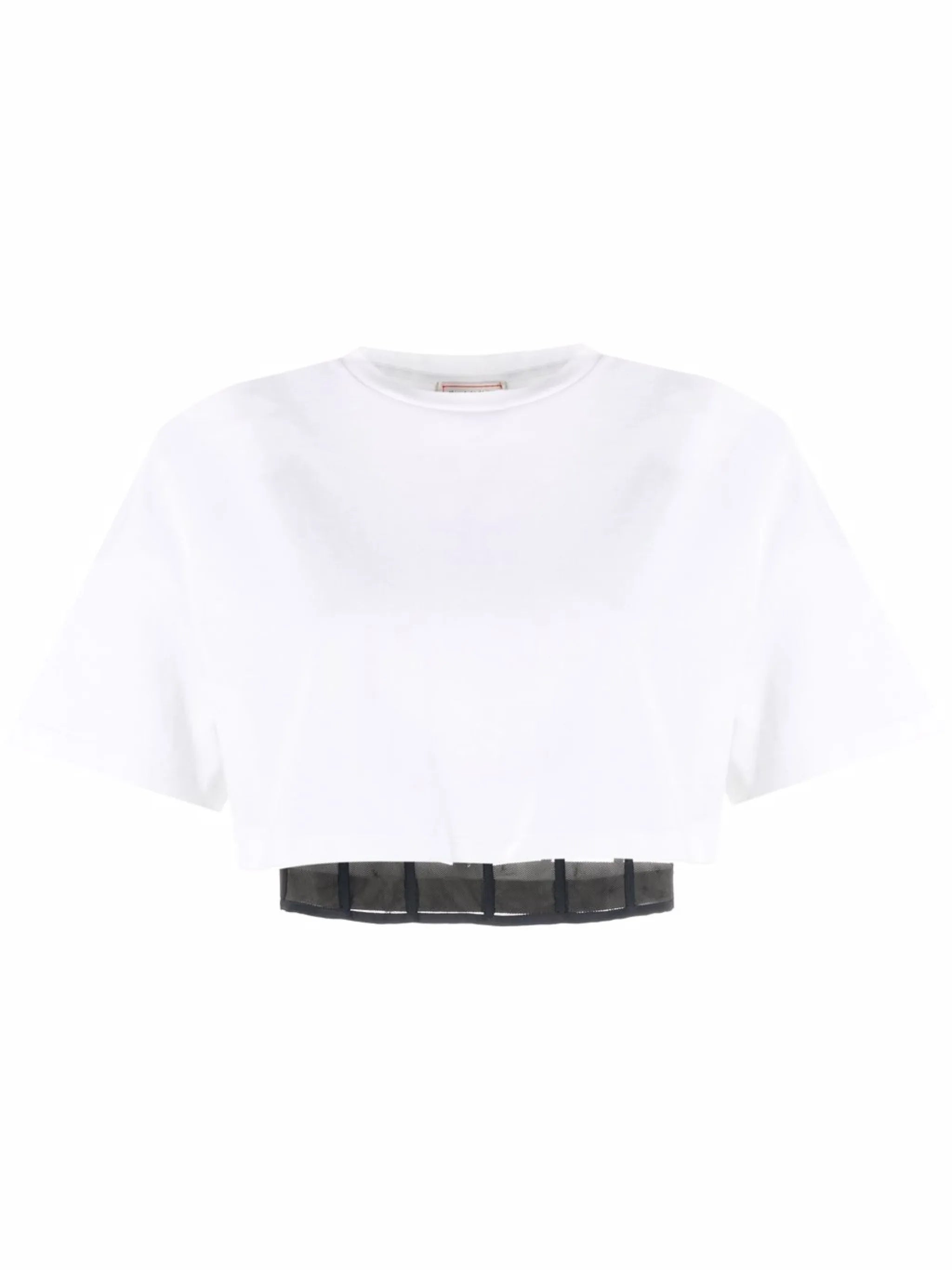 corset-style cropped T-shirt