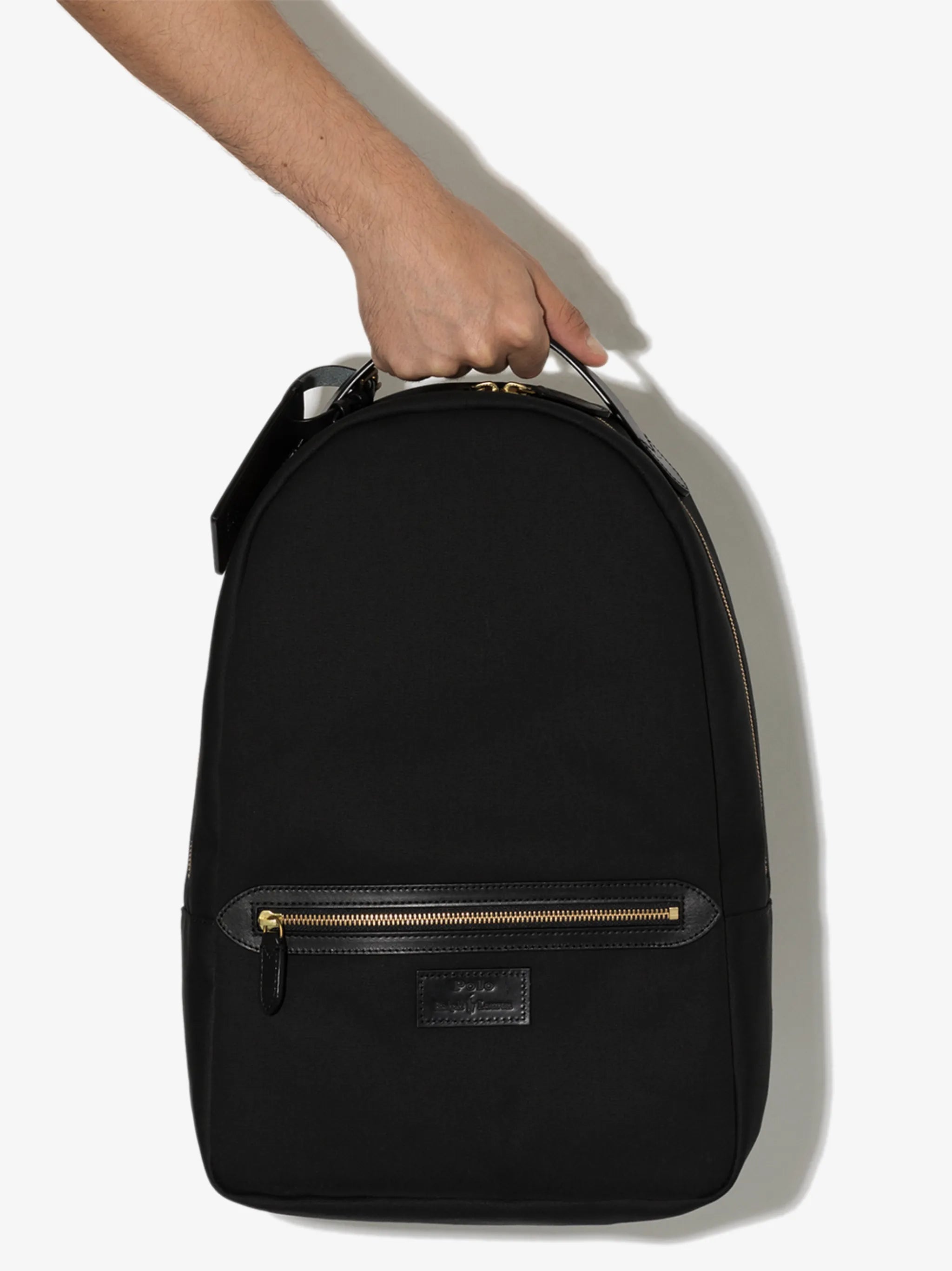 logo-patch canvas backpack