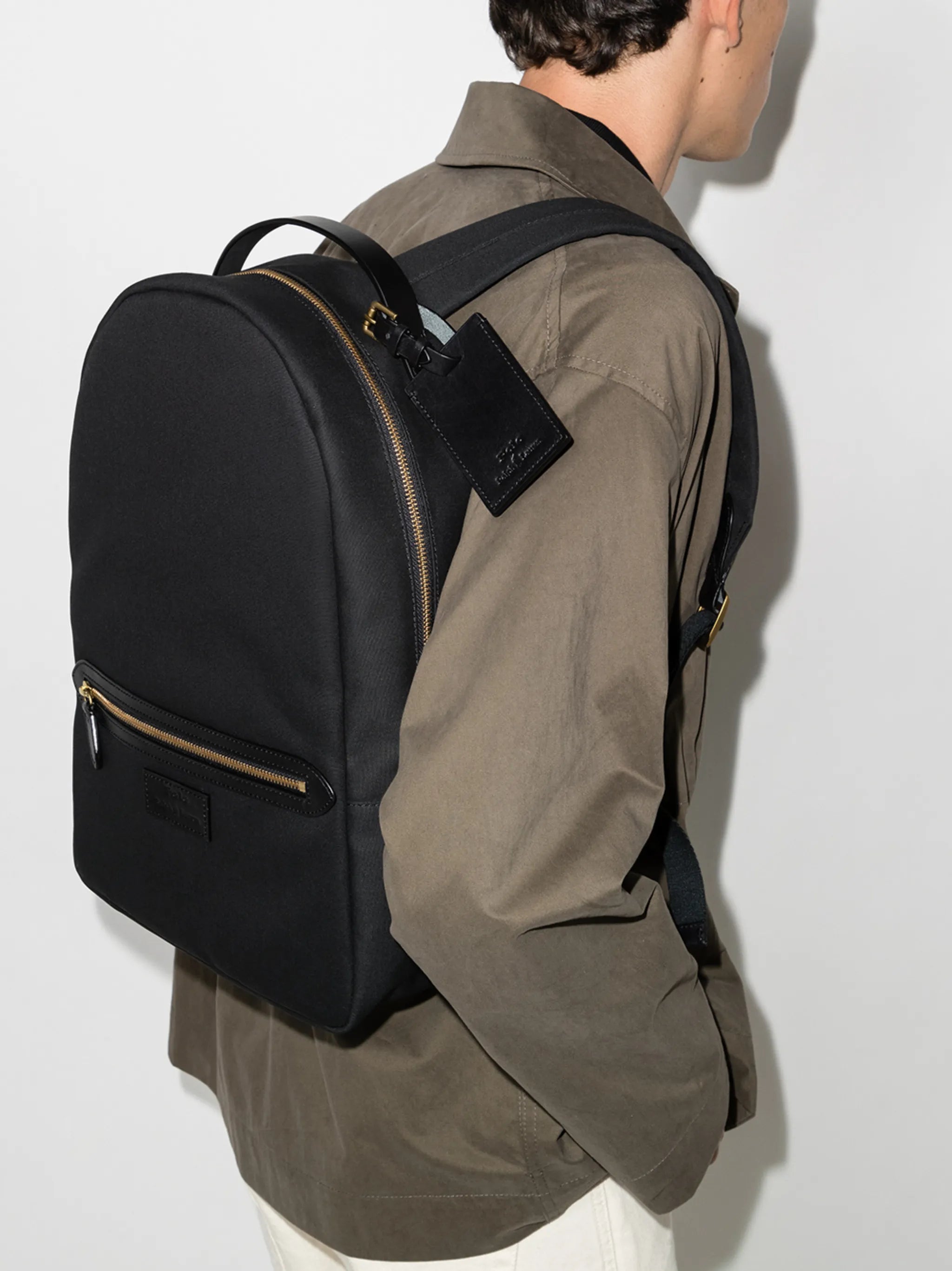 logo-patch canvas backpack
