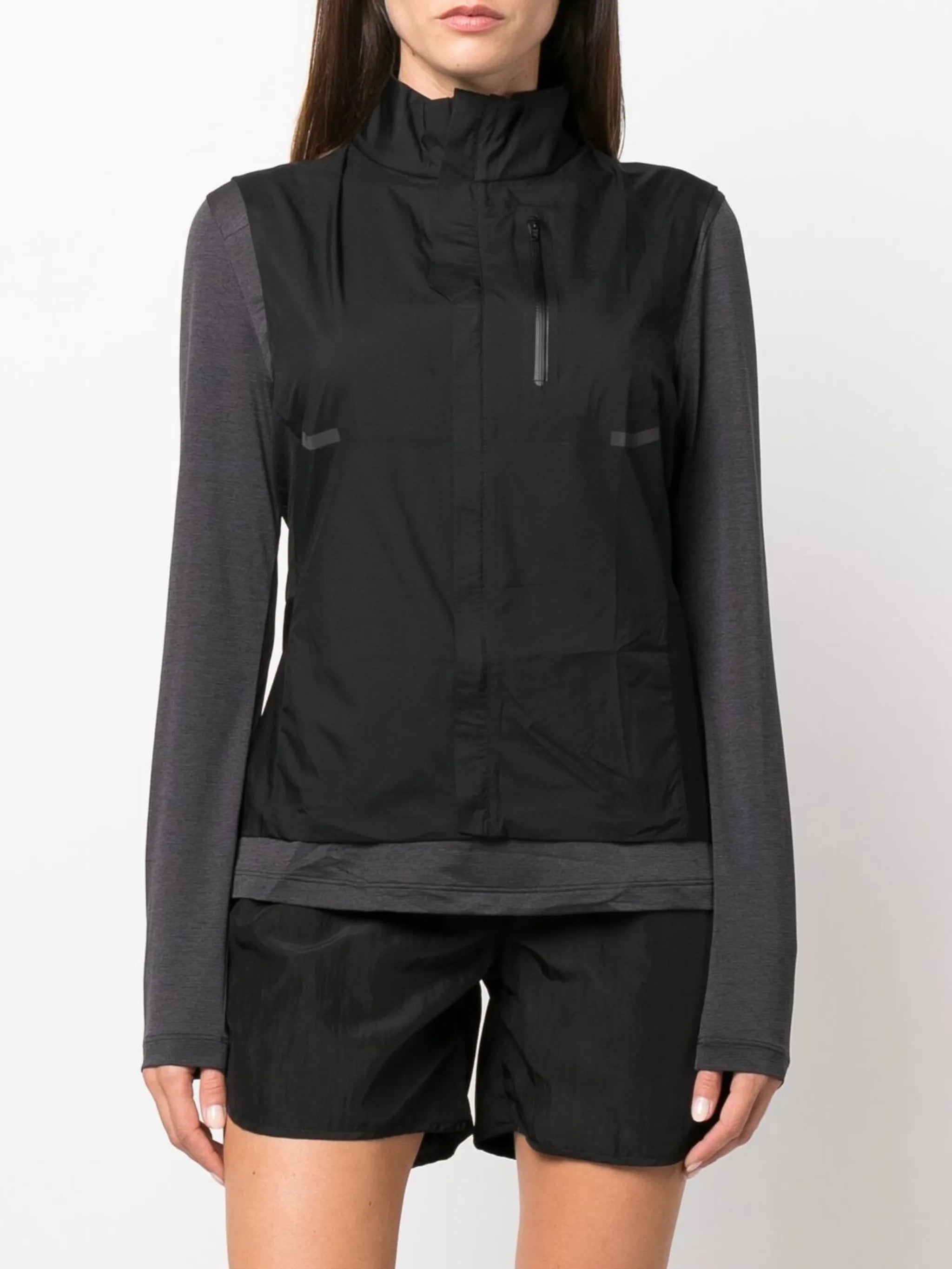 panelled zip-pocket sports jacket