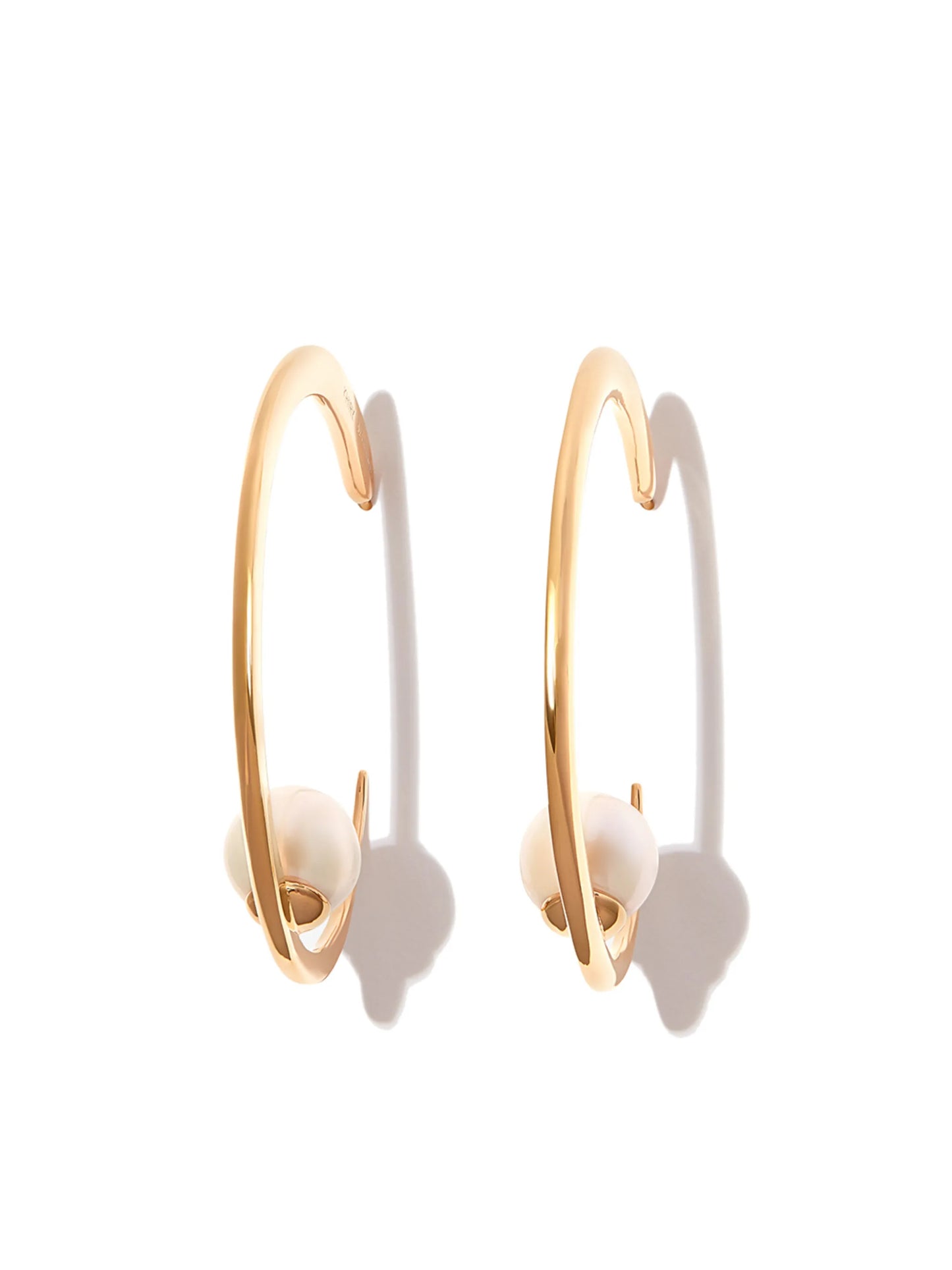 Isha pearl-embellished hoop earrings