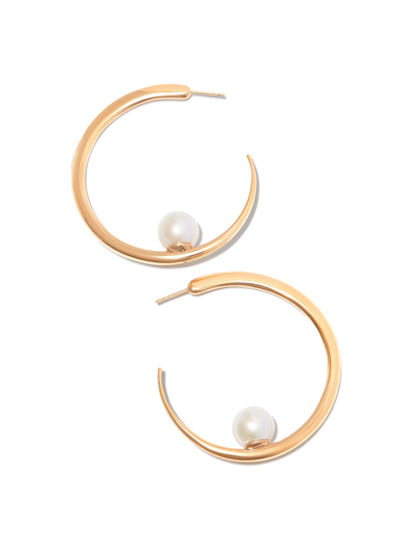 Isha pearl-embellished hoop earrings
