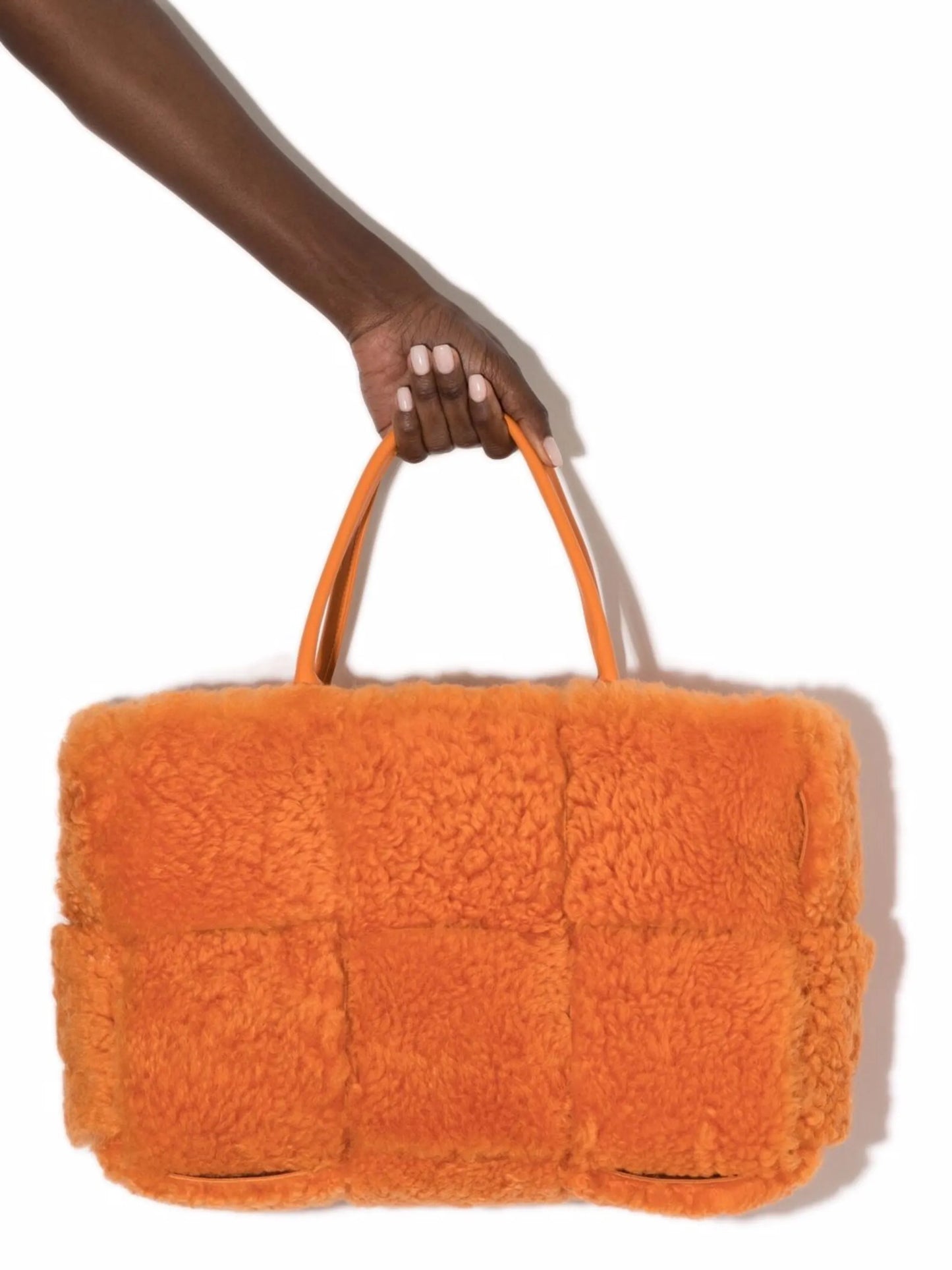 Intrecciato shearling tote bag