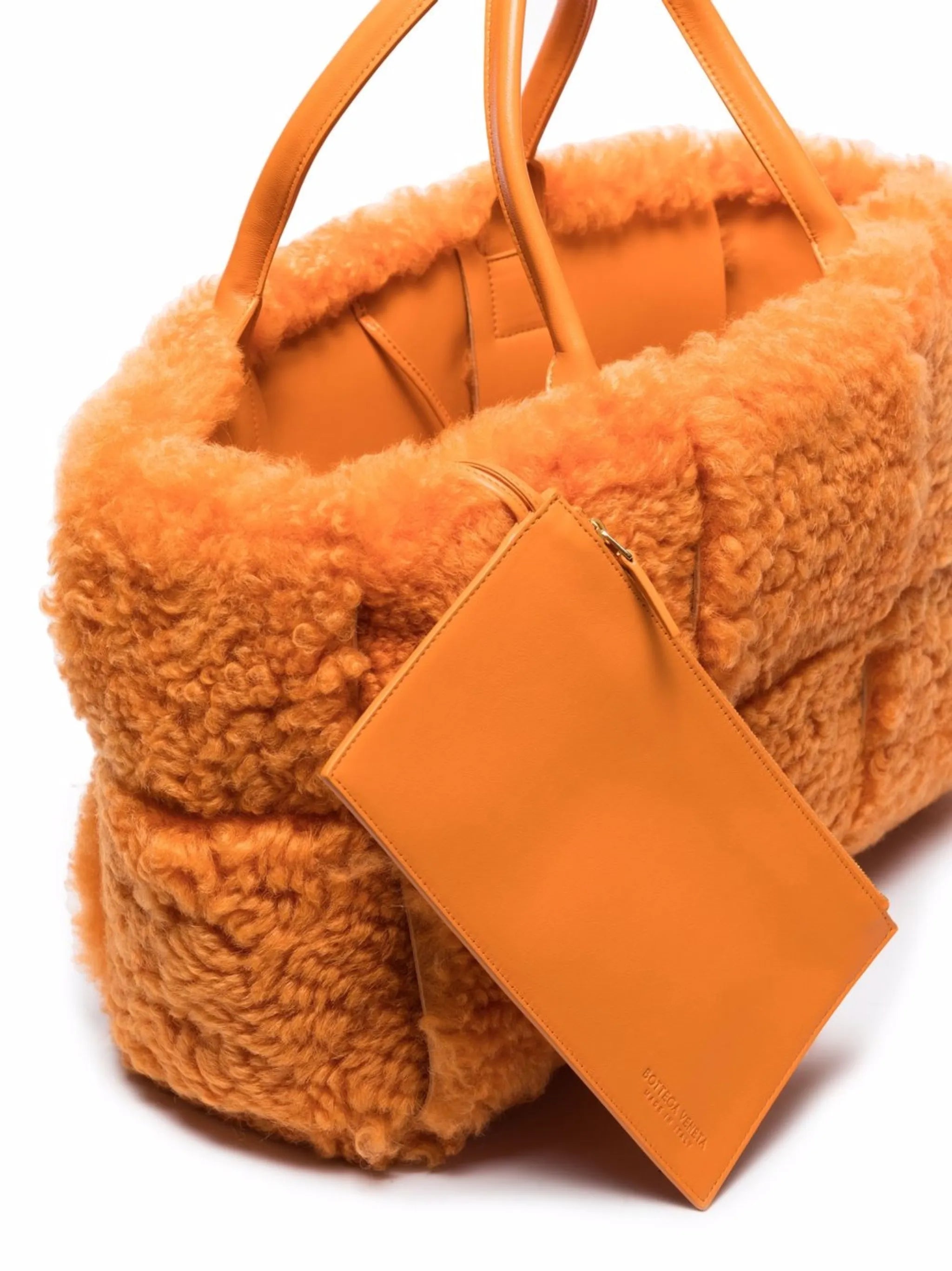 Intrecciato shearling tote bag