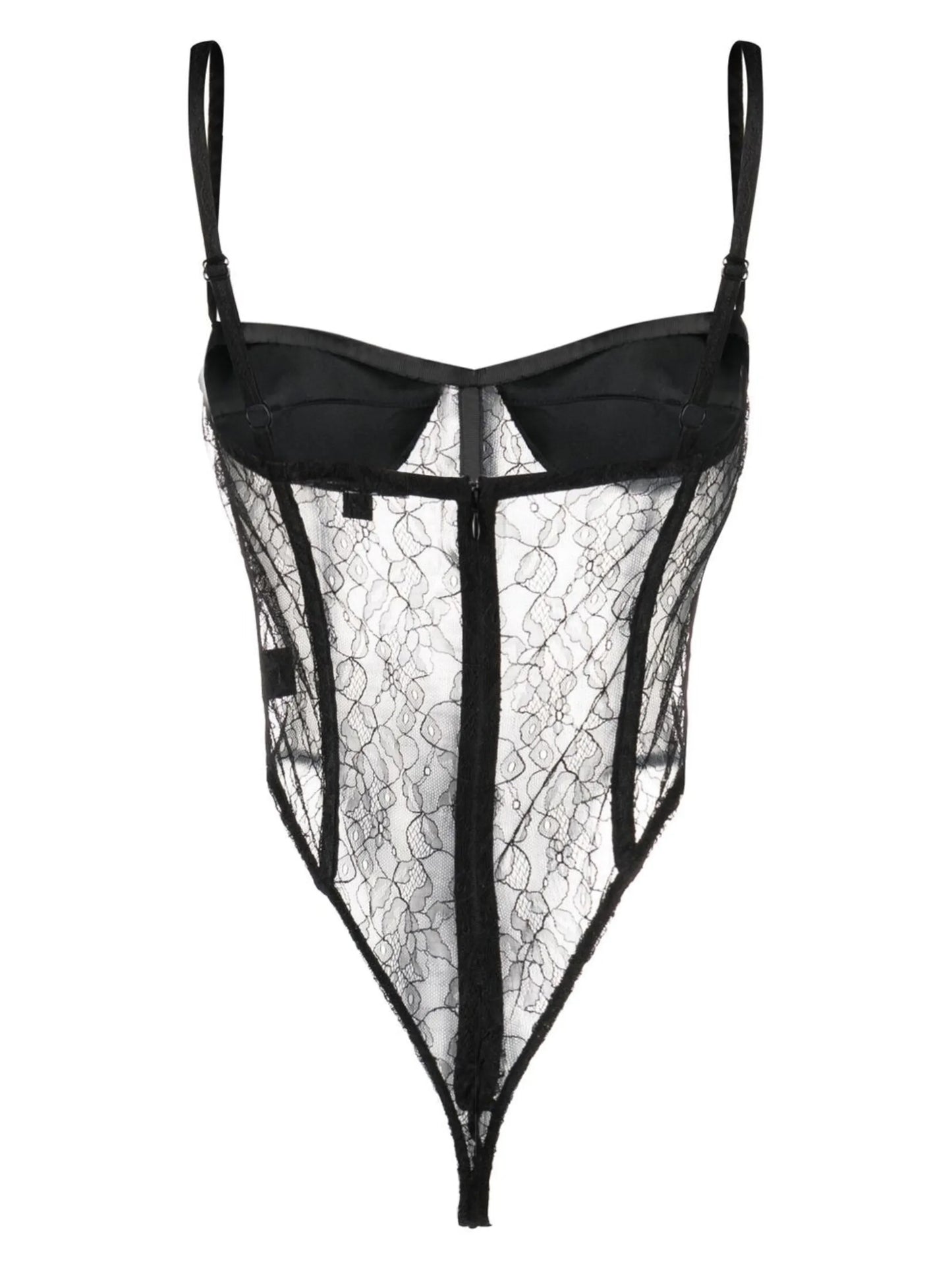 lace-panelled bodysuit