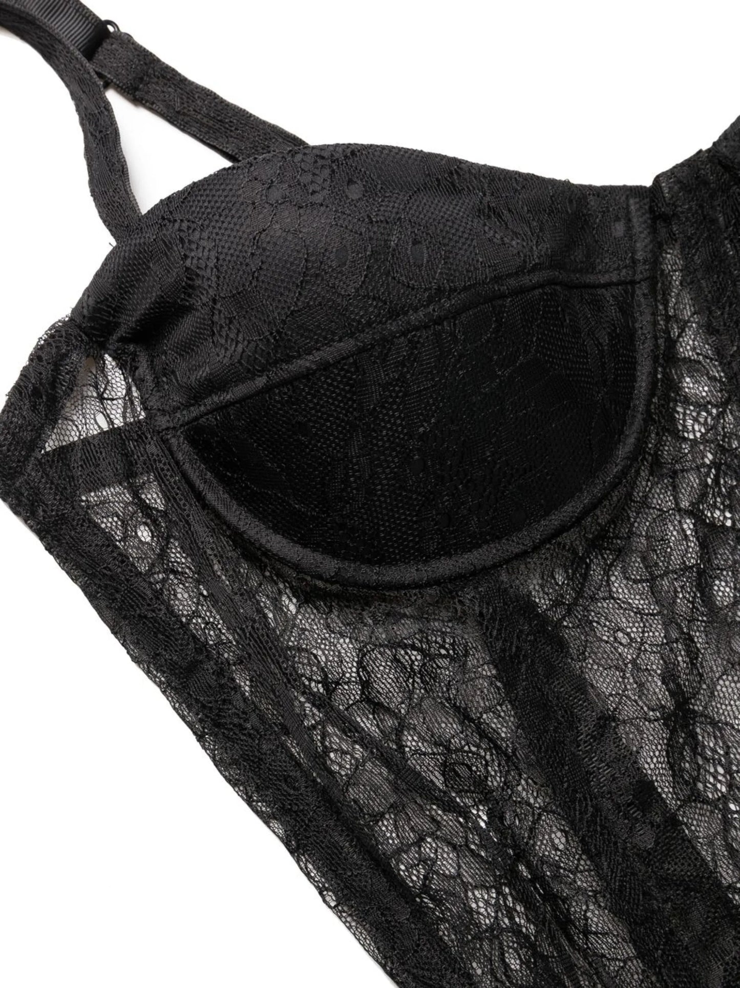 lace-panelled bodysuit