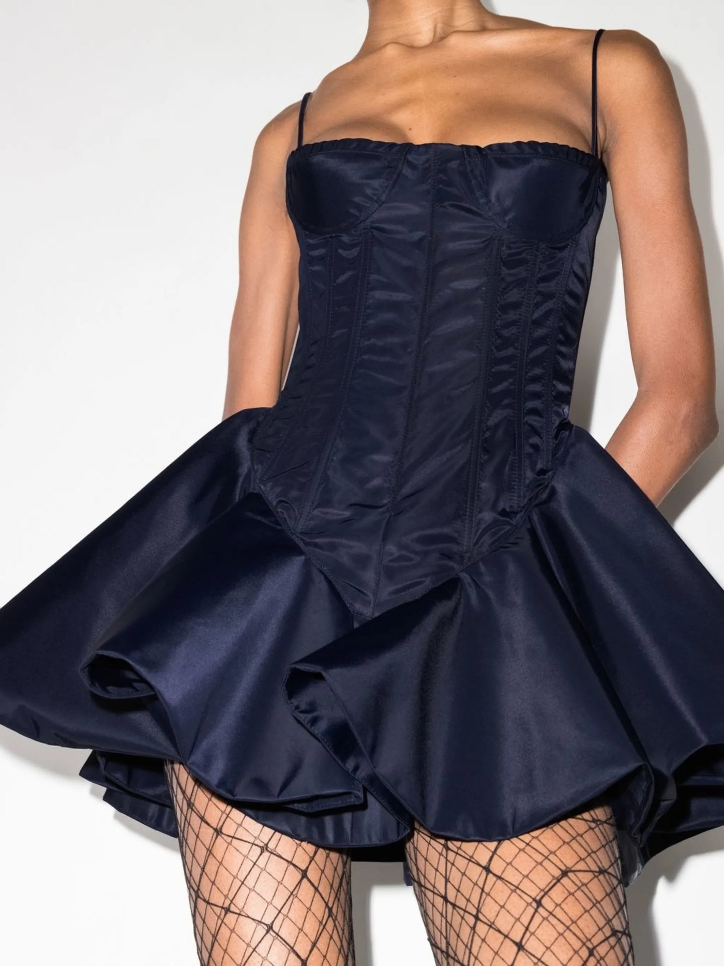 corset peplum minidress