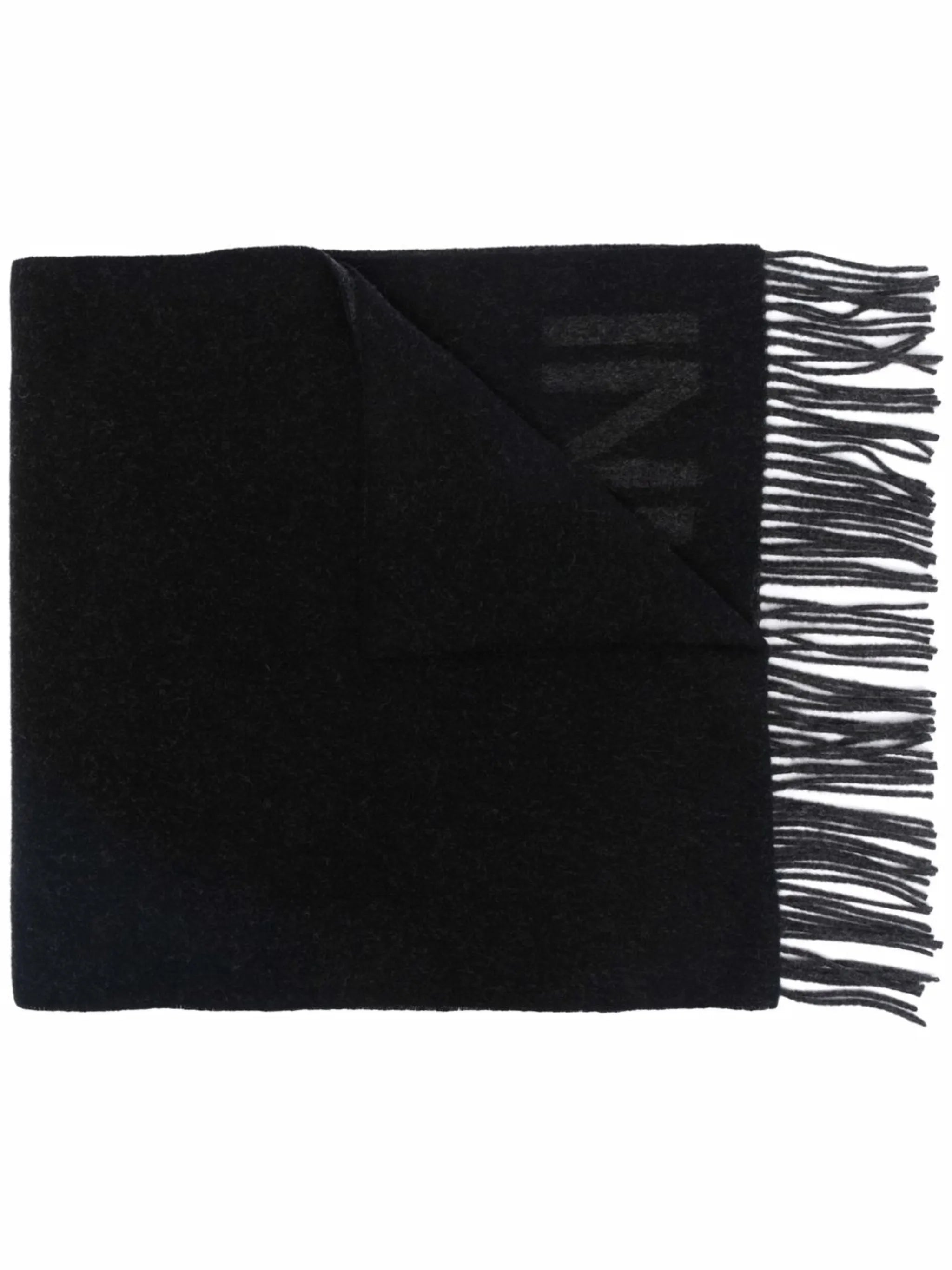 recycled wool-blend fringe scarf