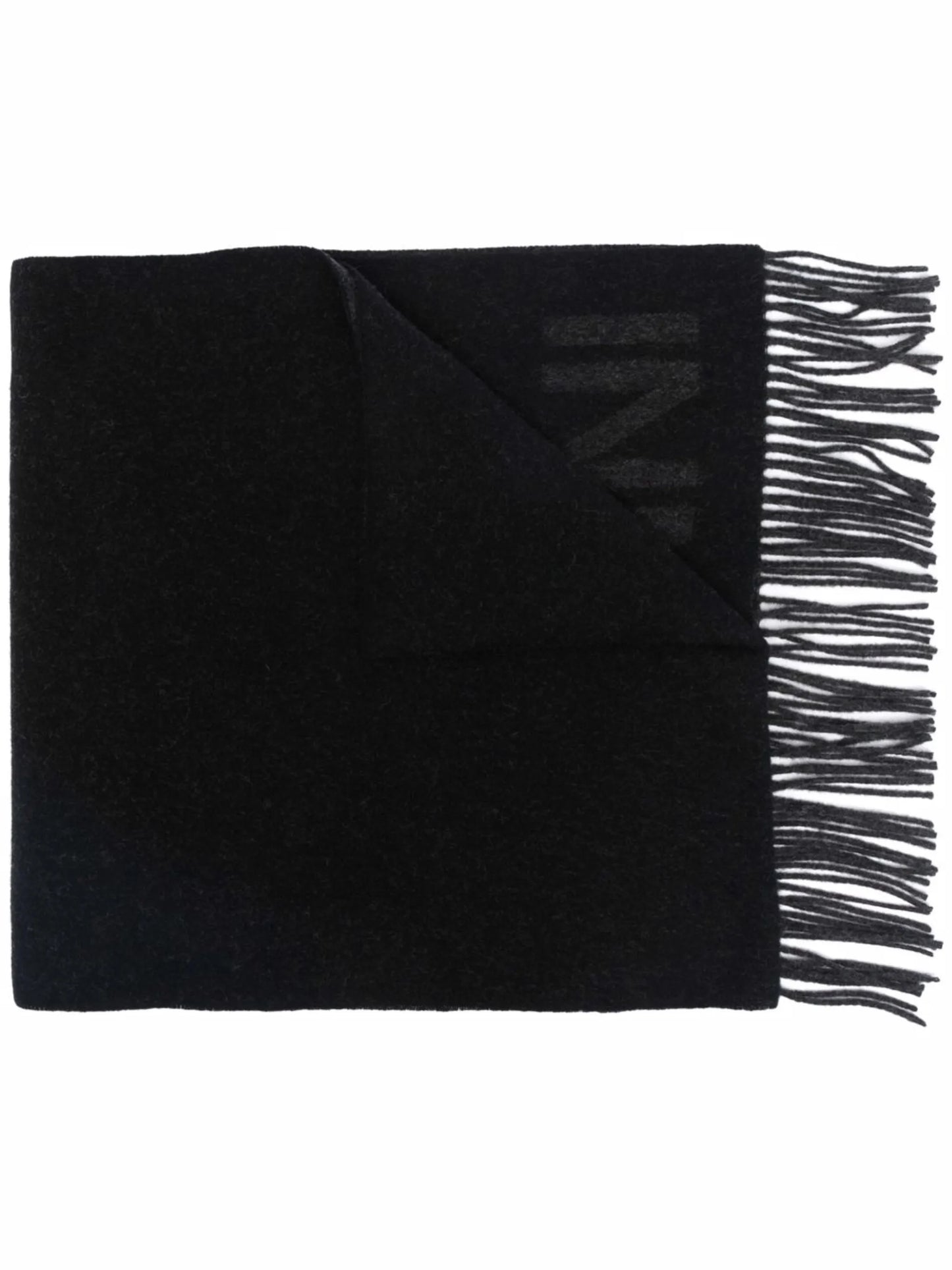 recycled wool-blend fringe scarf