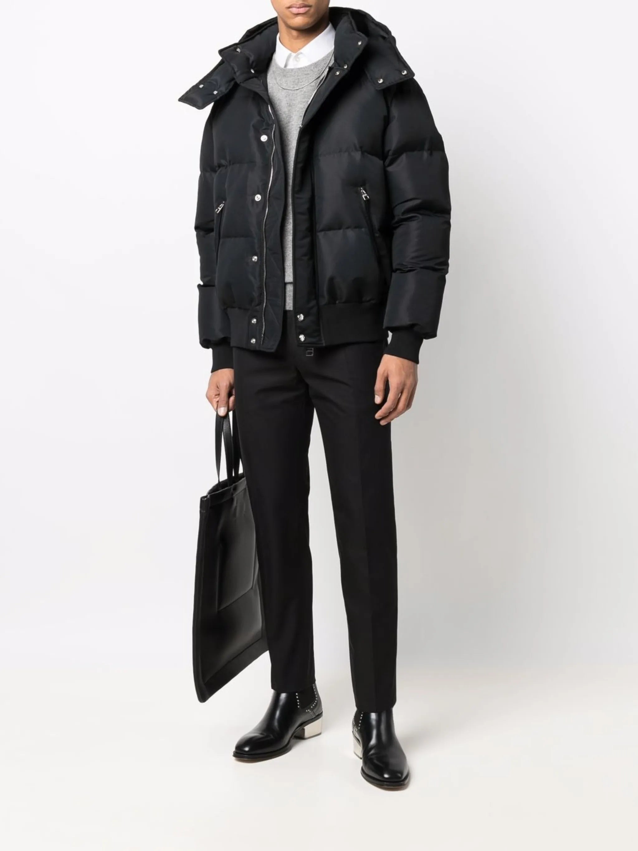 logo-print padded puffer jacket