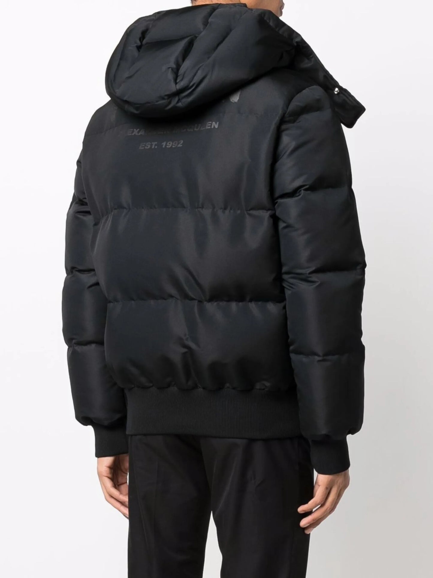 logo-print padded puffer jacket
