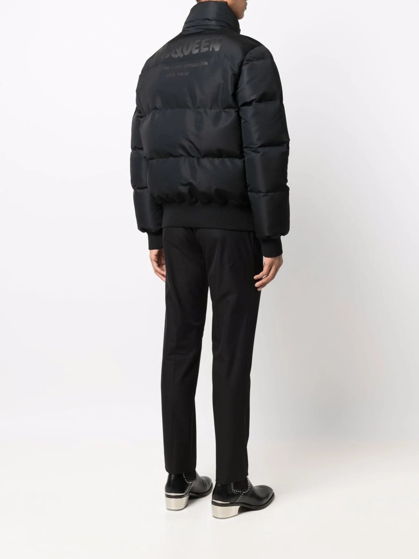 logo-print padded puffer jacket