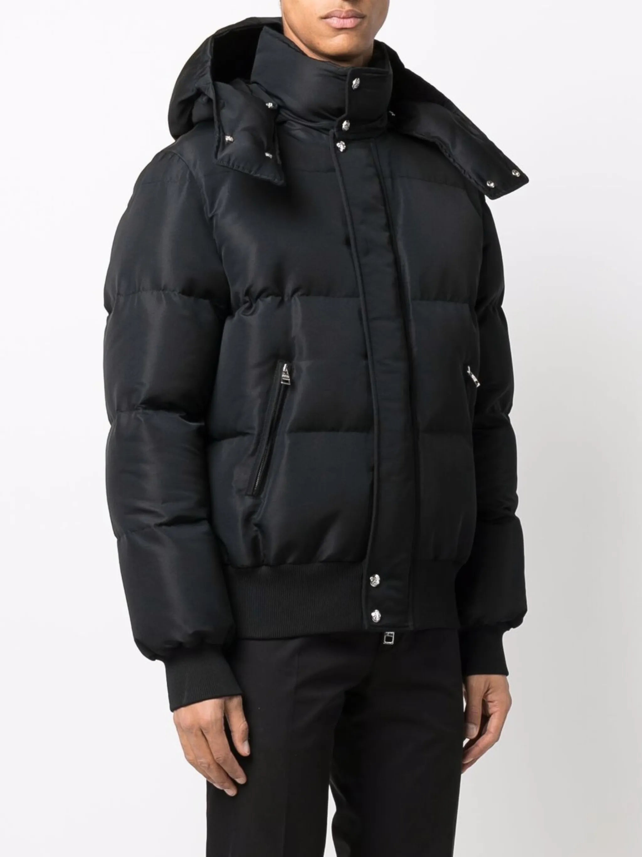 logo-print padded puffer jacket