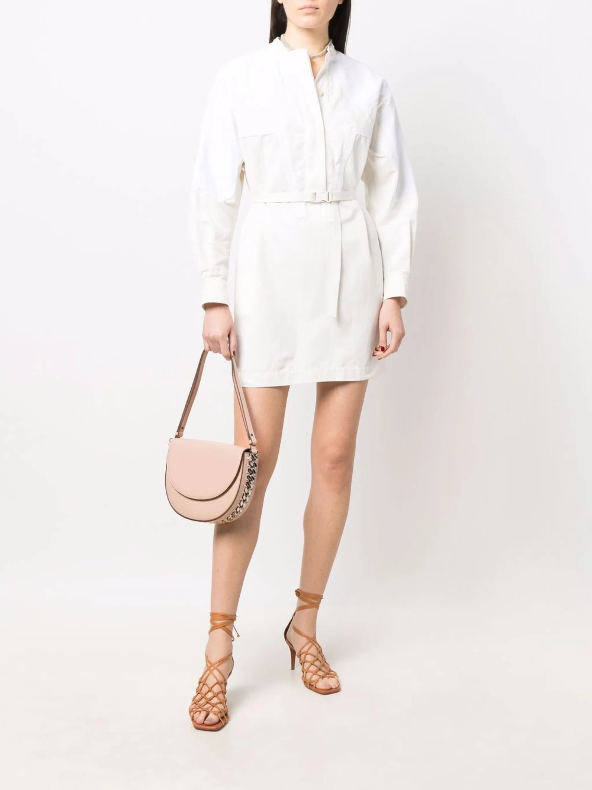 chain-trimmed shoulder bag