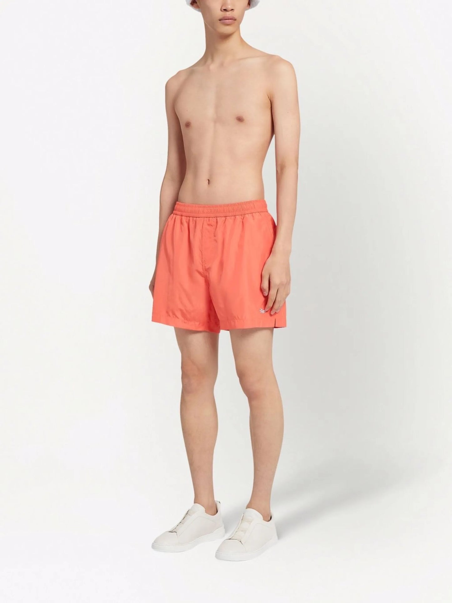 logo-embroidered swim shorts