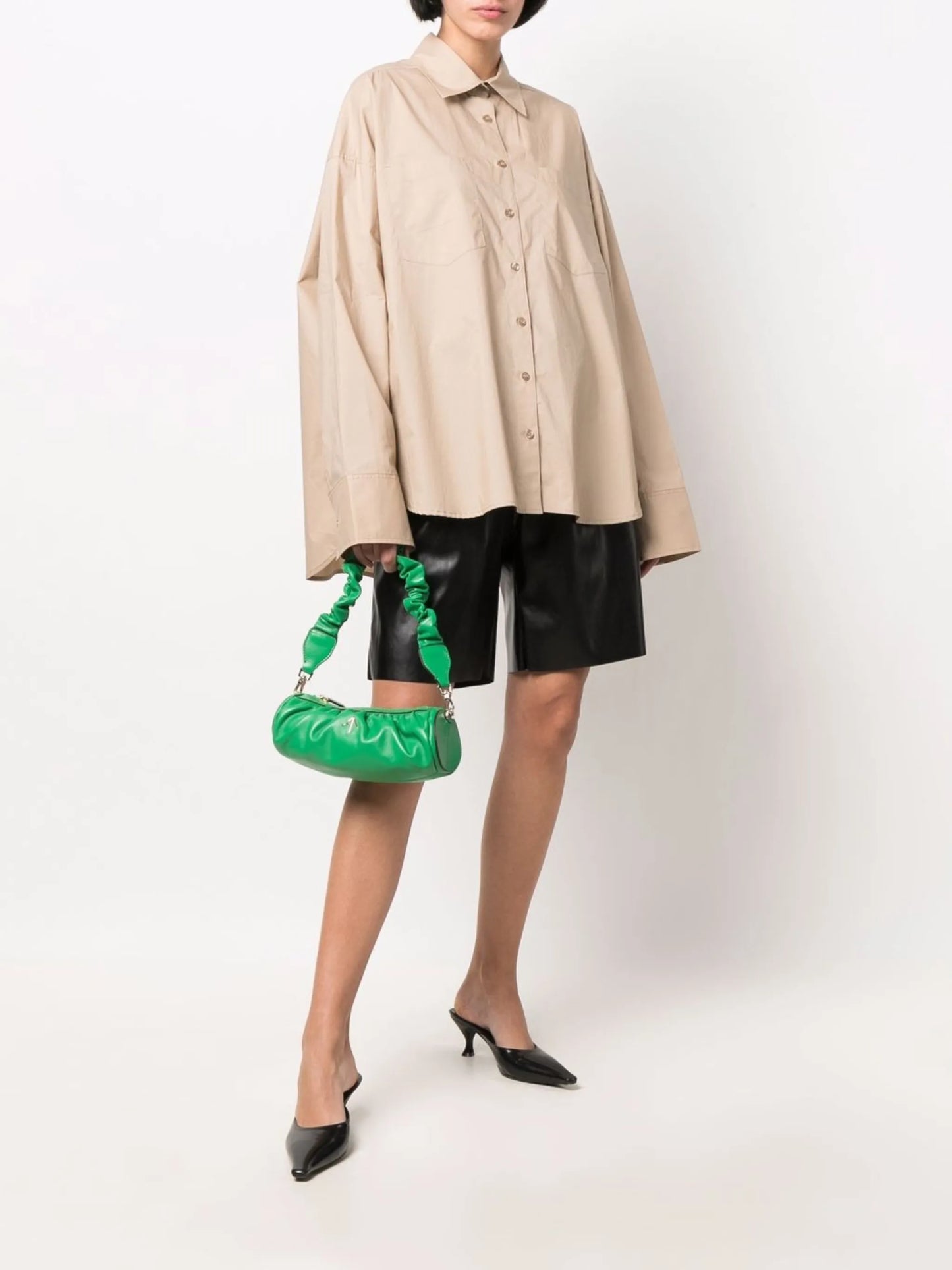 mini Ruched Cylinder shoulder bag