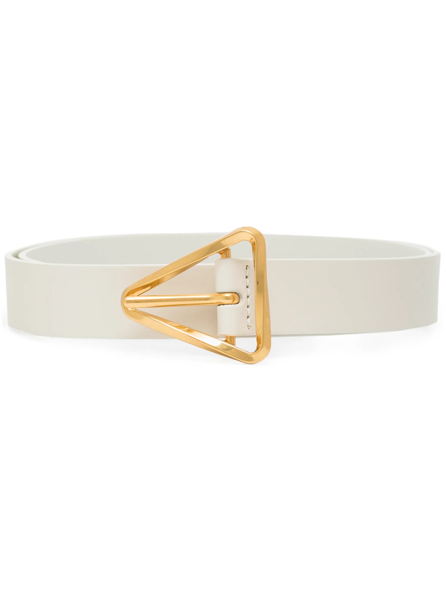 triangle-buckle leather belt