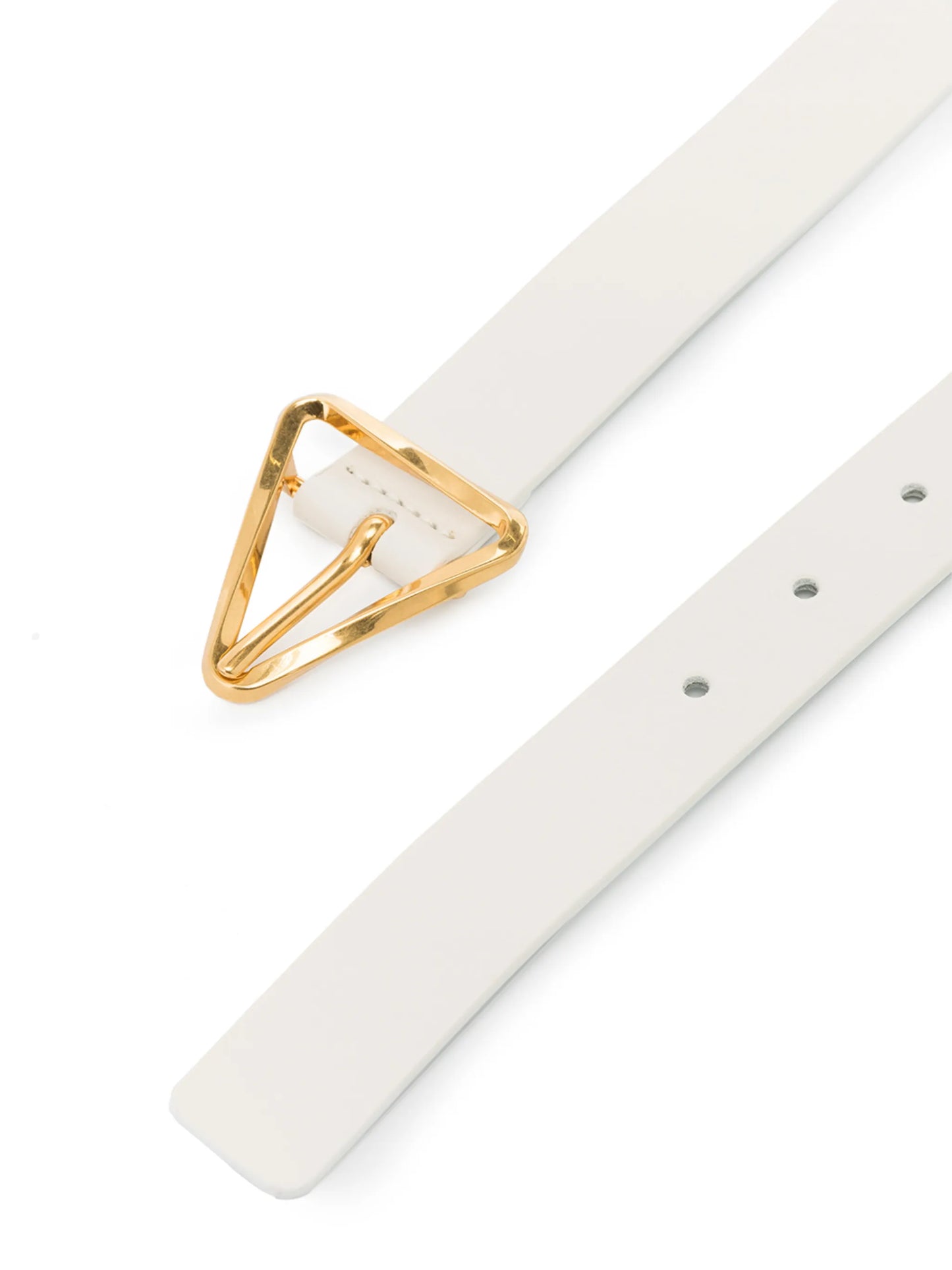 triangle-buckle leather belt
