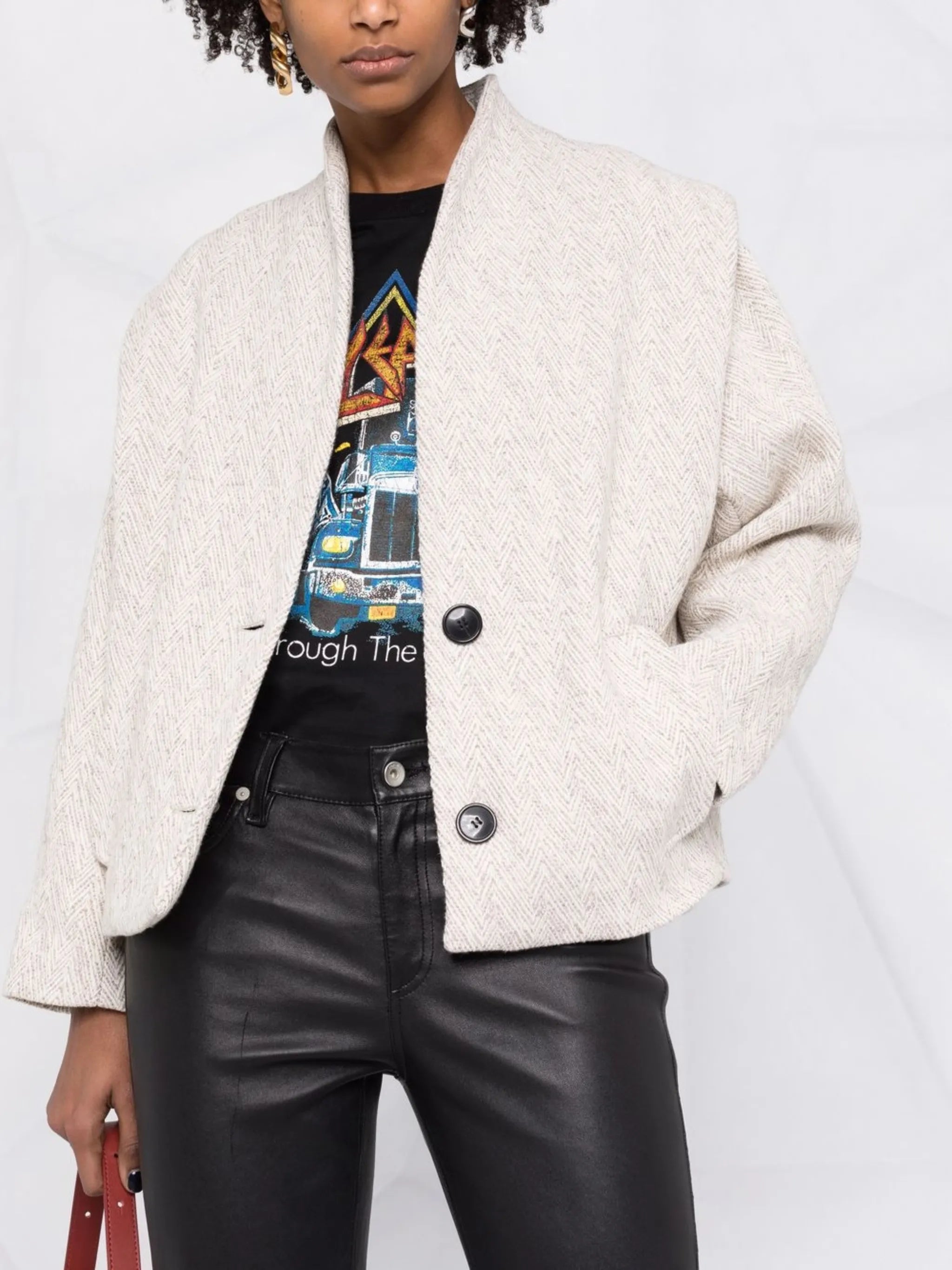 Drogo herringbone knitted jacket