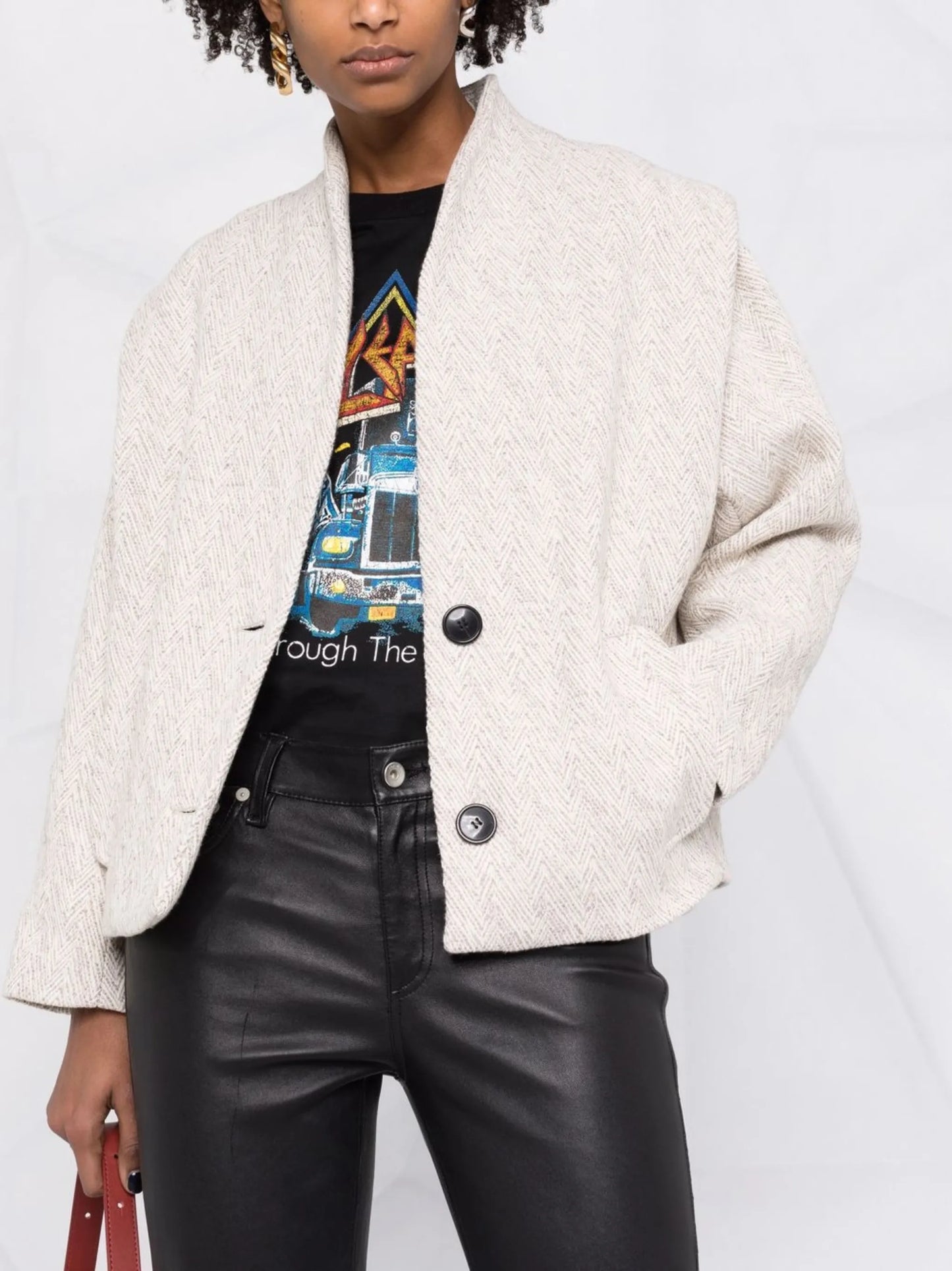 Drogo herringbone knitted jacket