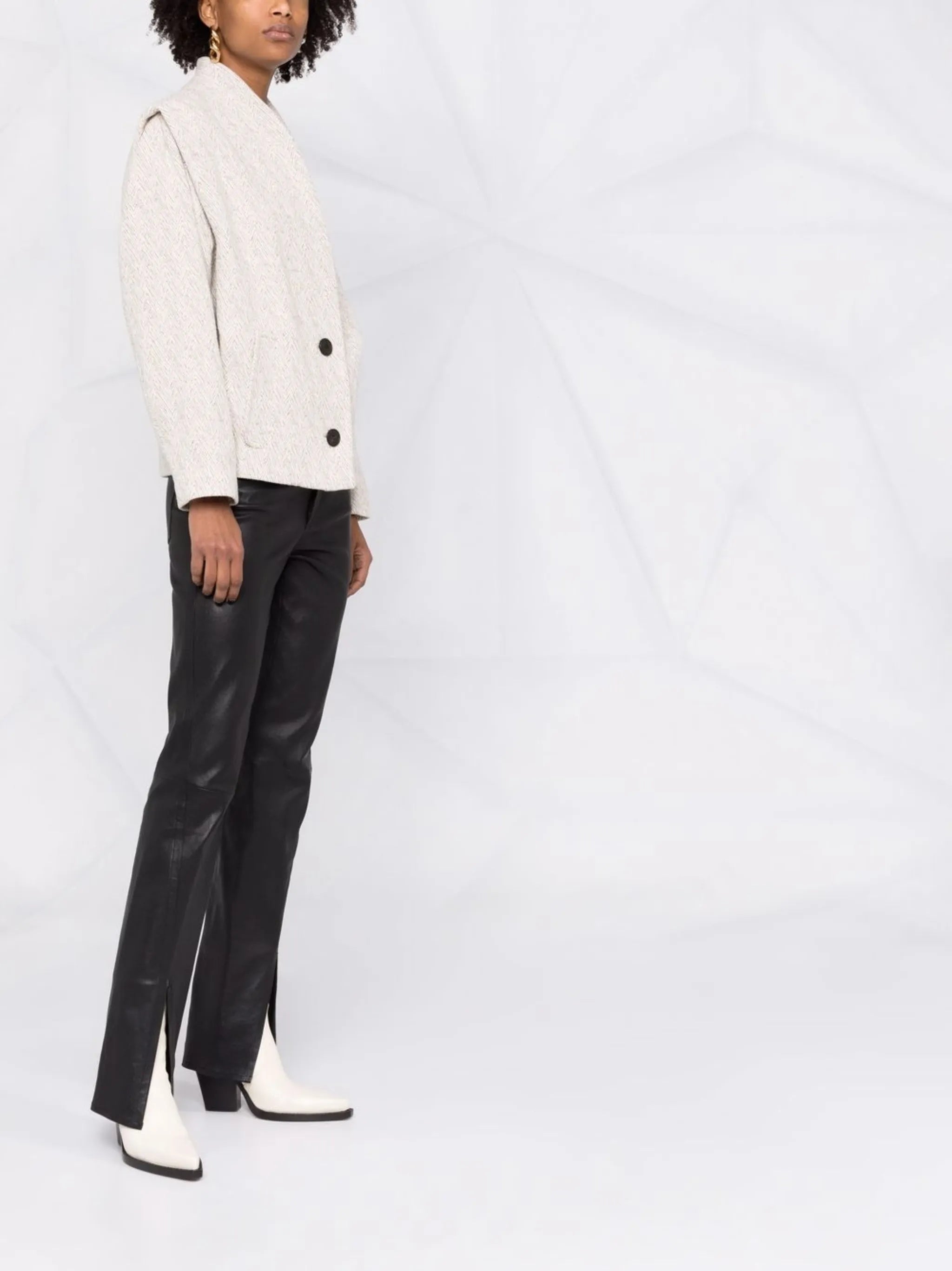 Drogo herringbone knitted jacket