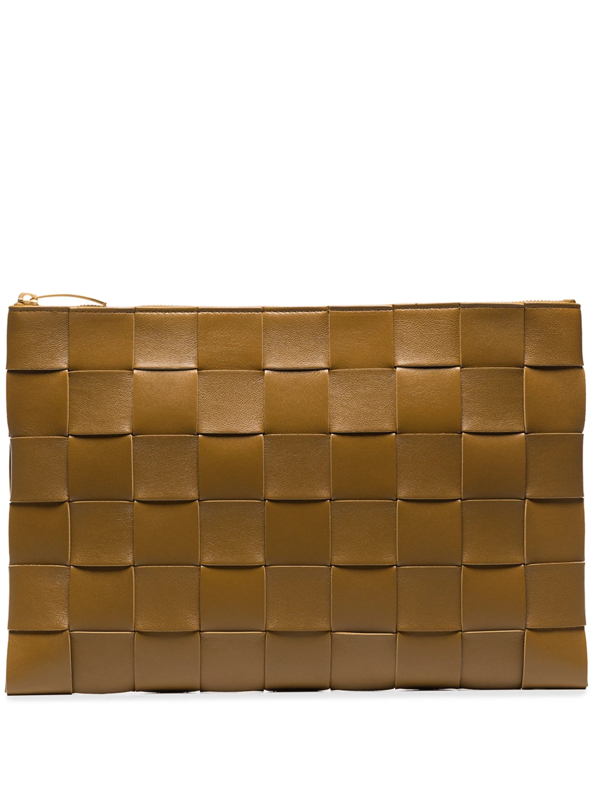 Intrecciato leather pouch