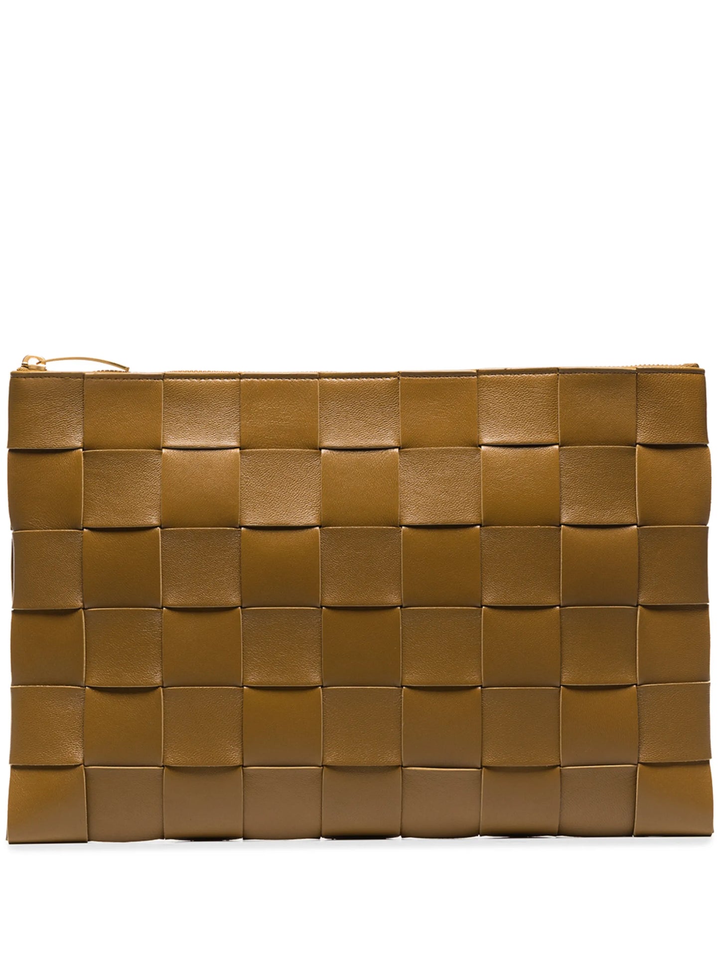 Intrecciato leather pouch