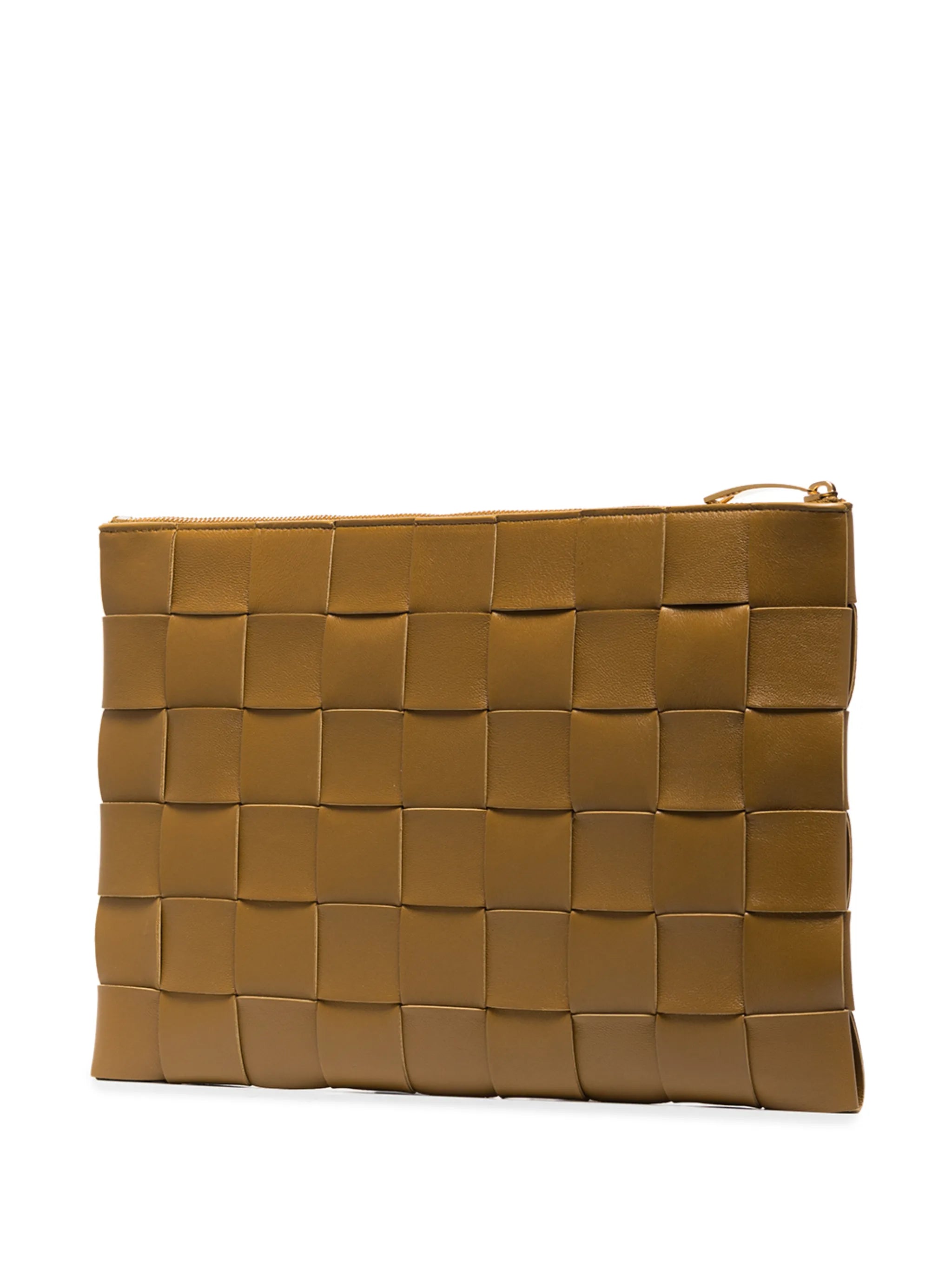 Intrecciato leather pouch