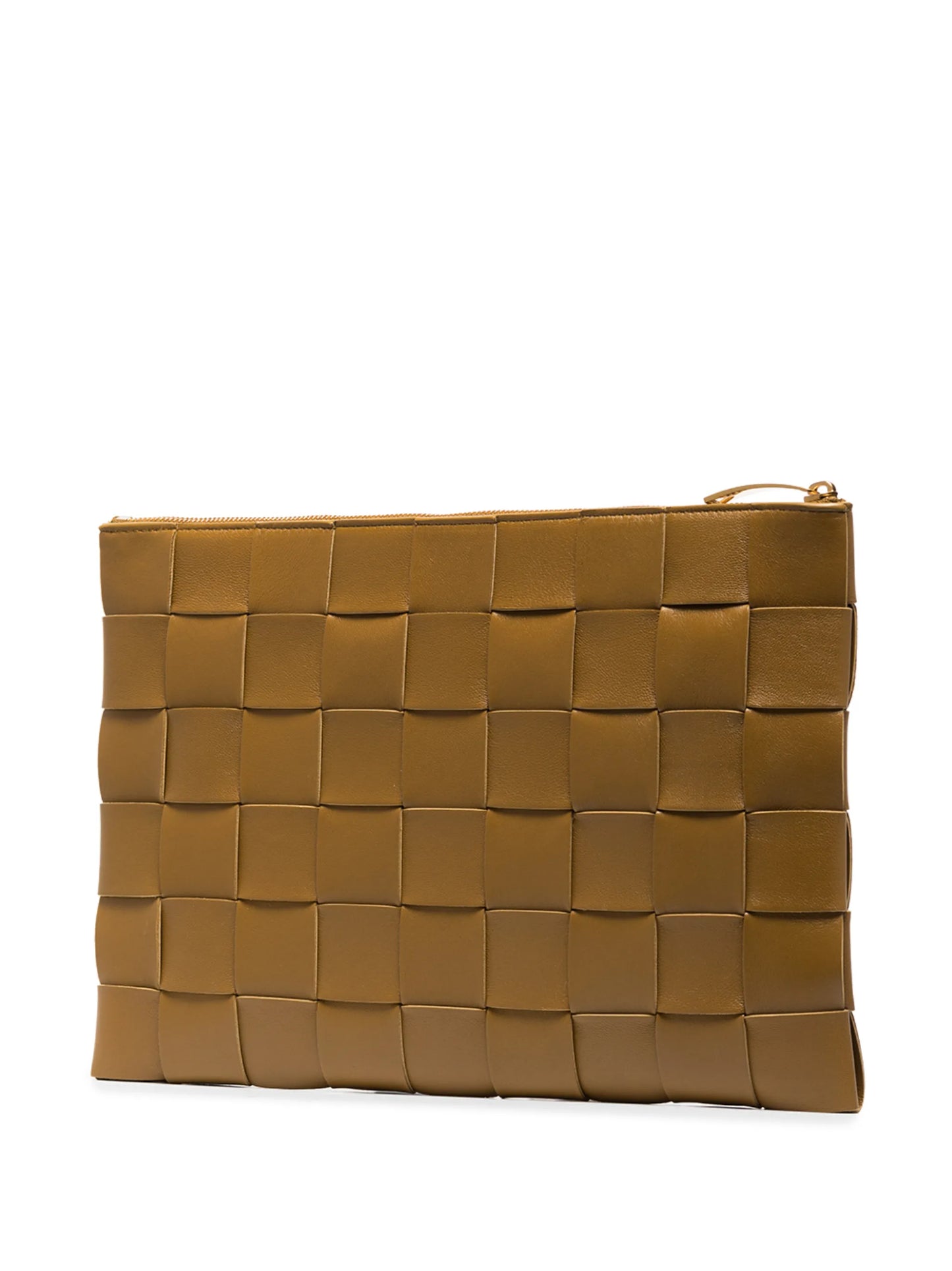Intrecciato leather pouch