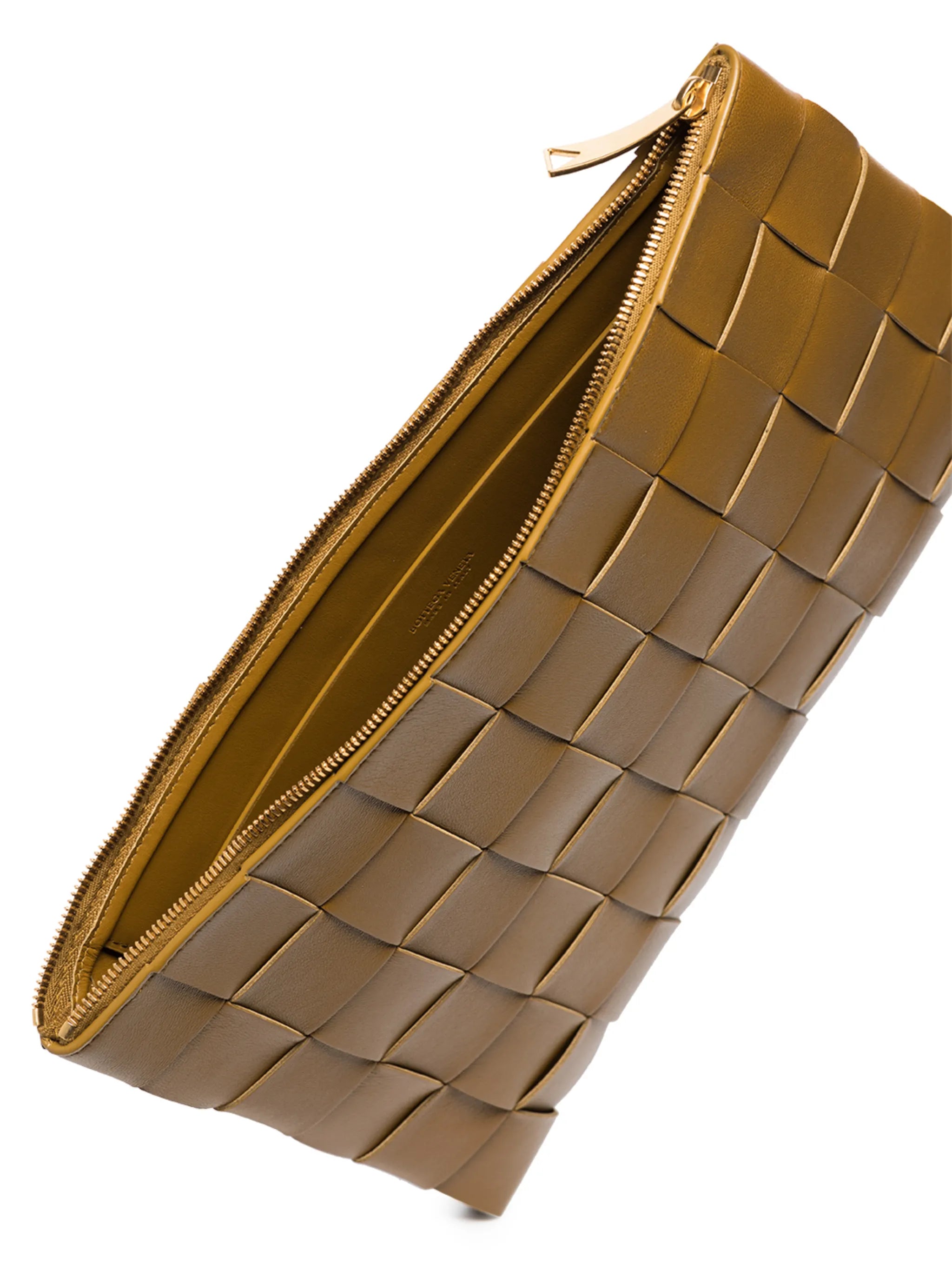 Intrecciato leather pouch