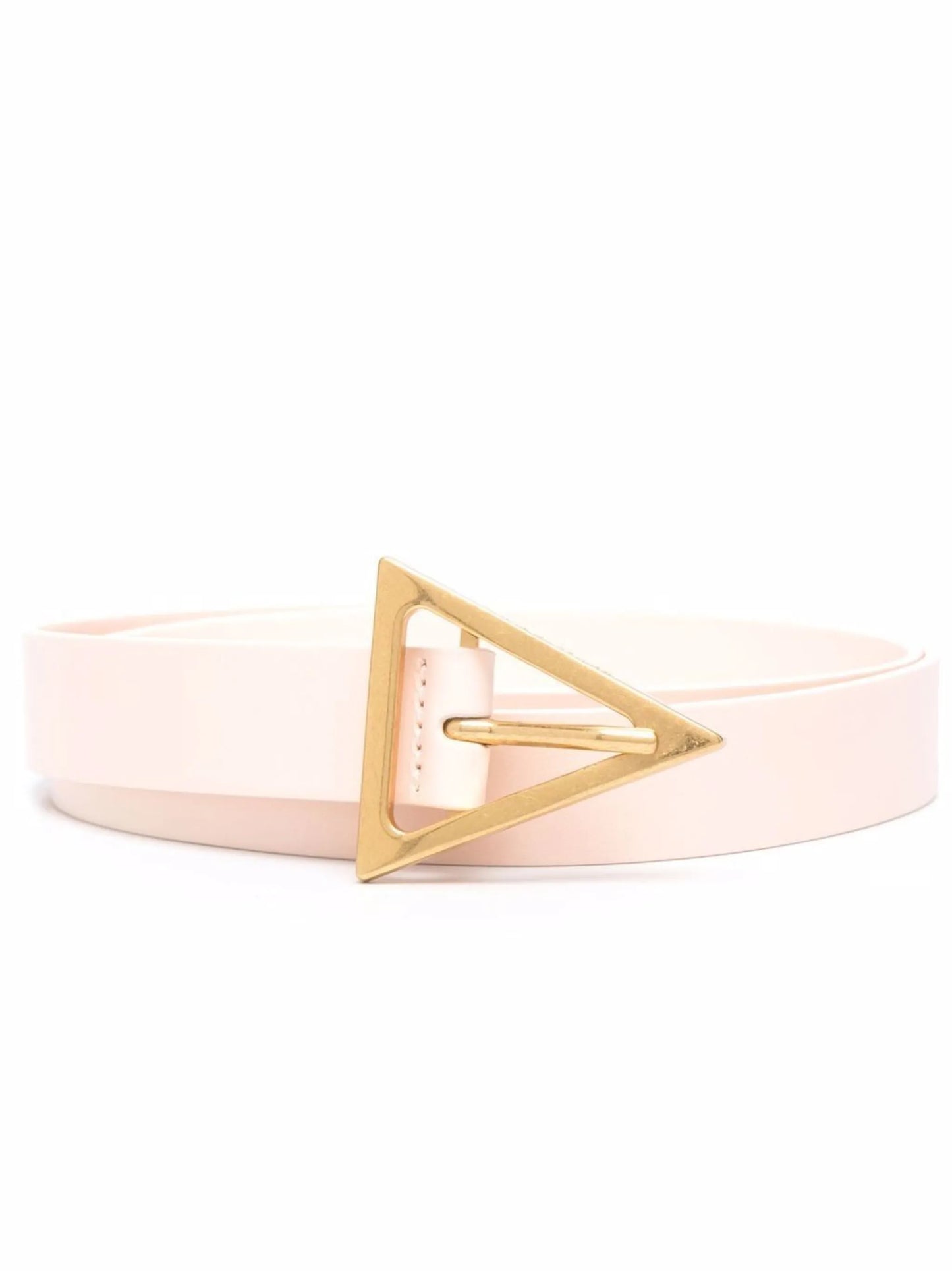 triangle-buckle leather belt