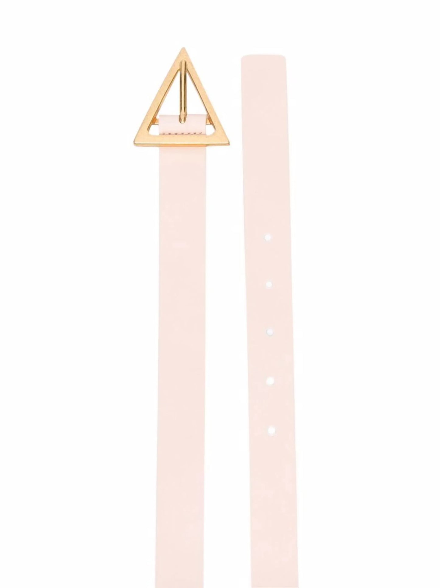 triangle-buckle leather belt