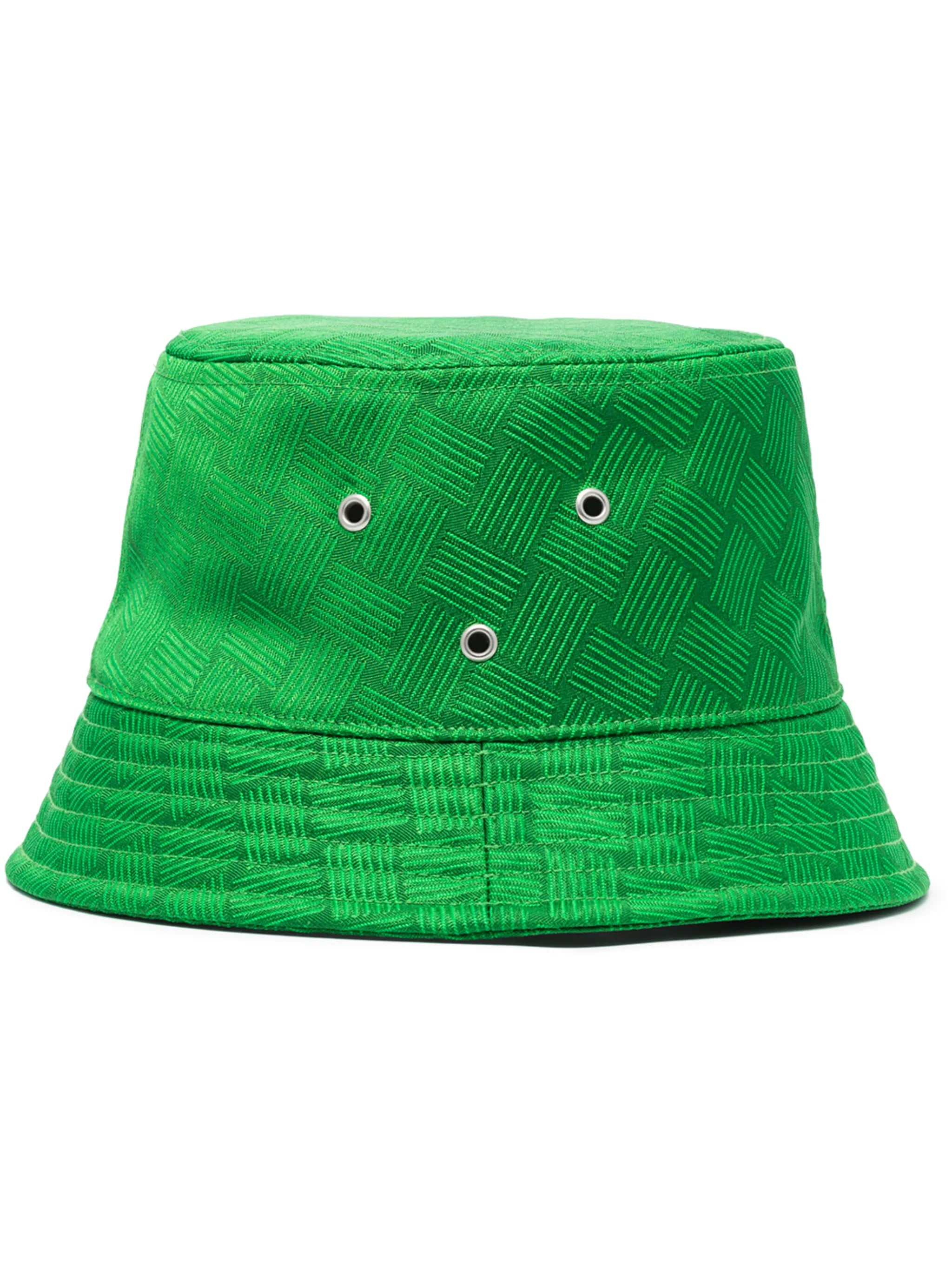 Intrecciato-pattern bucket hat