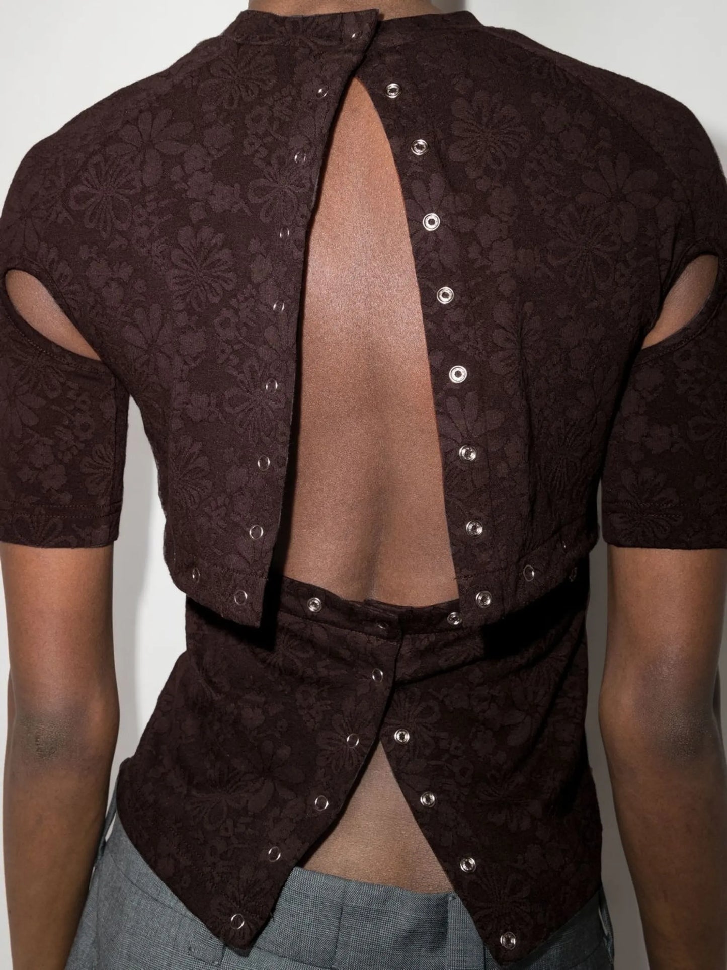 Undone floral-print T-shirt