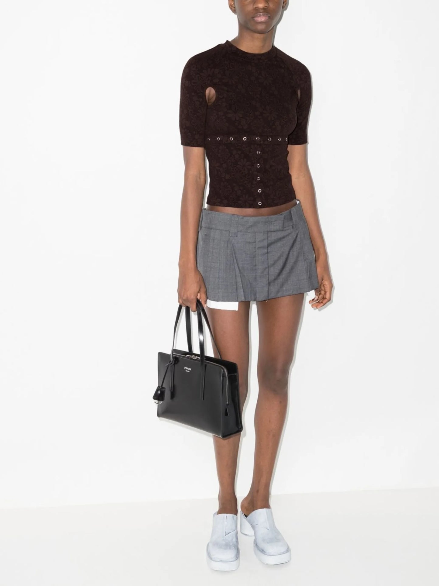 Undone floral-print T-shirt