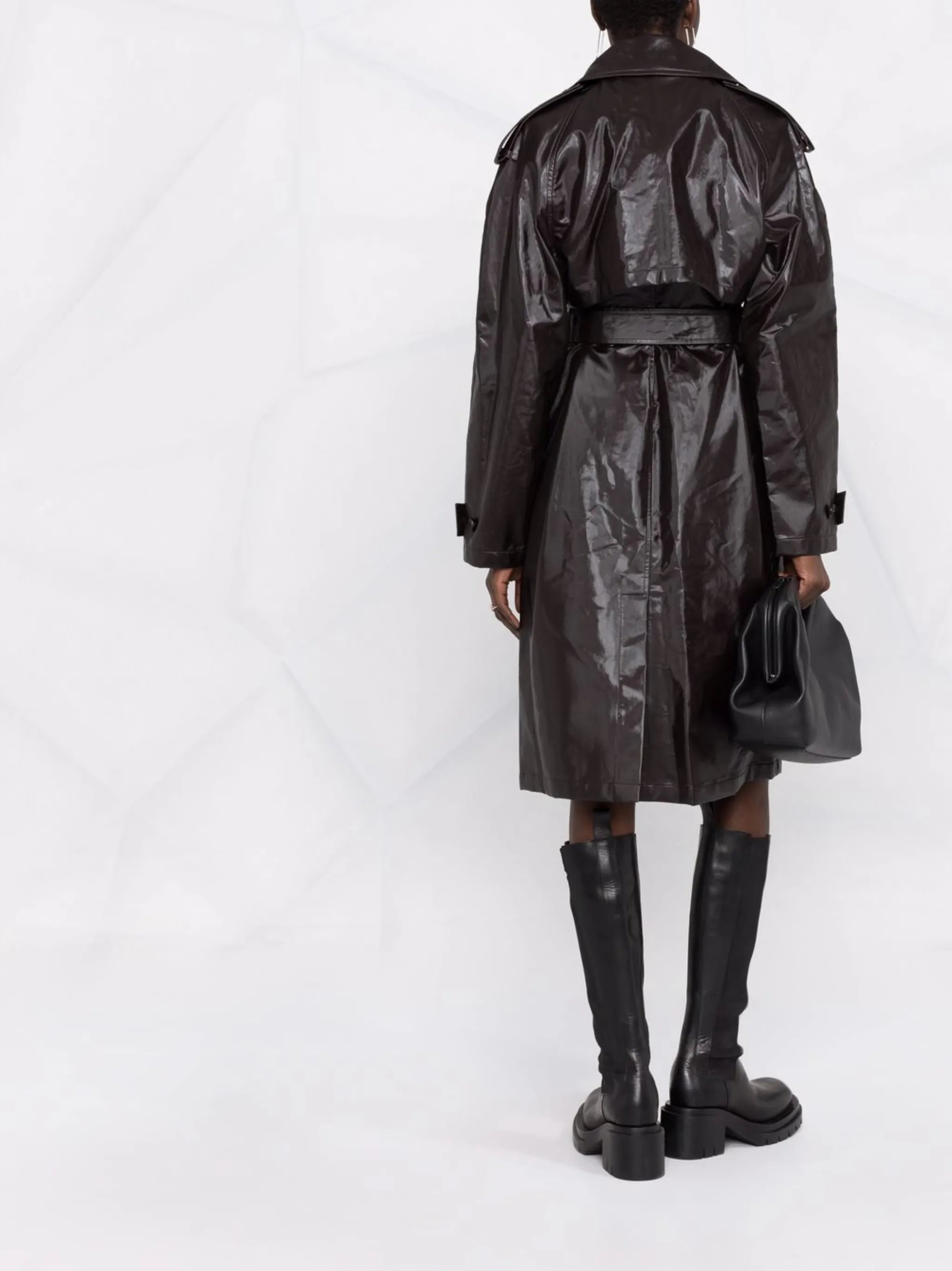 double-breasted belted coat