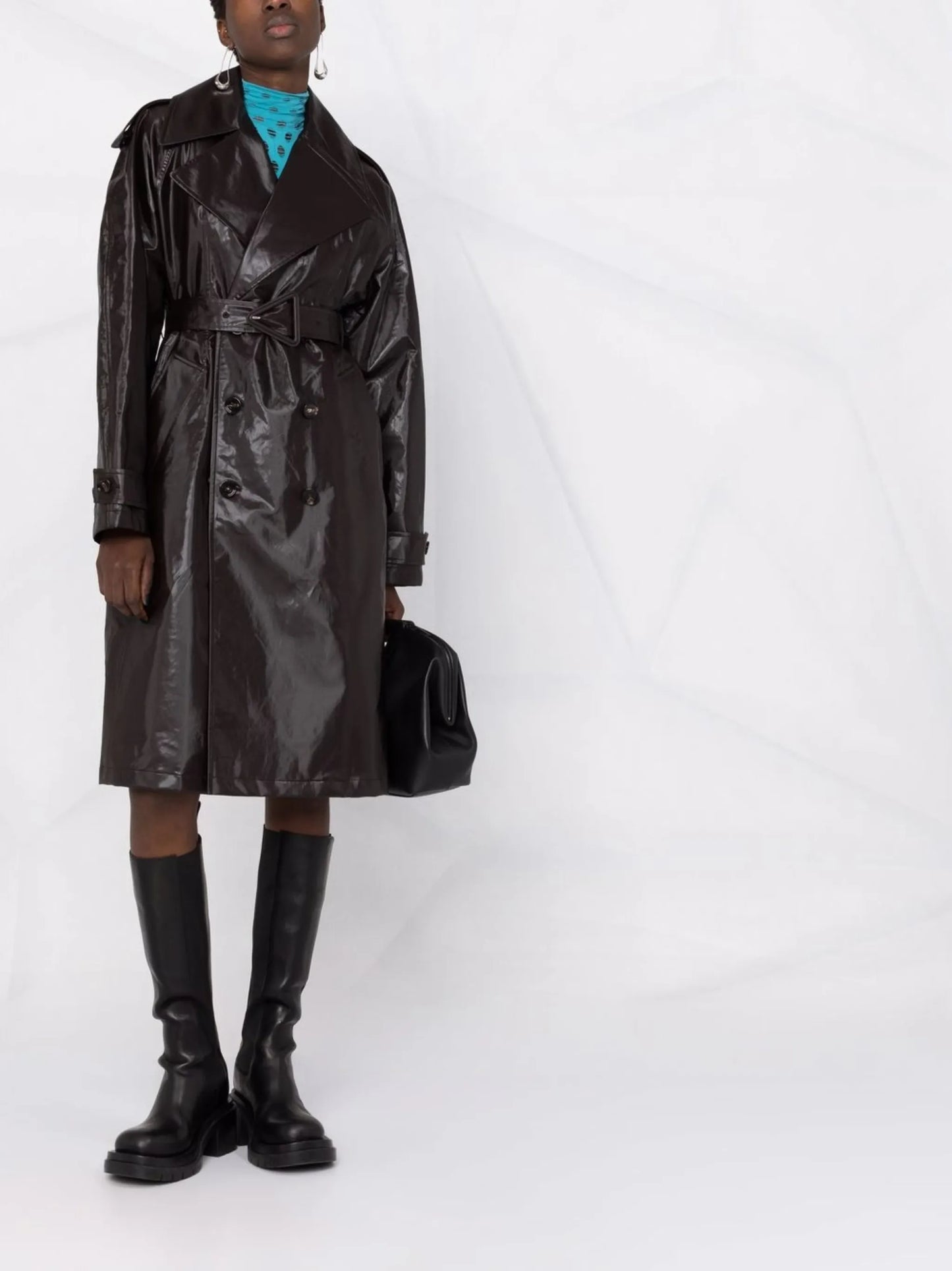 double-breasted belted coat