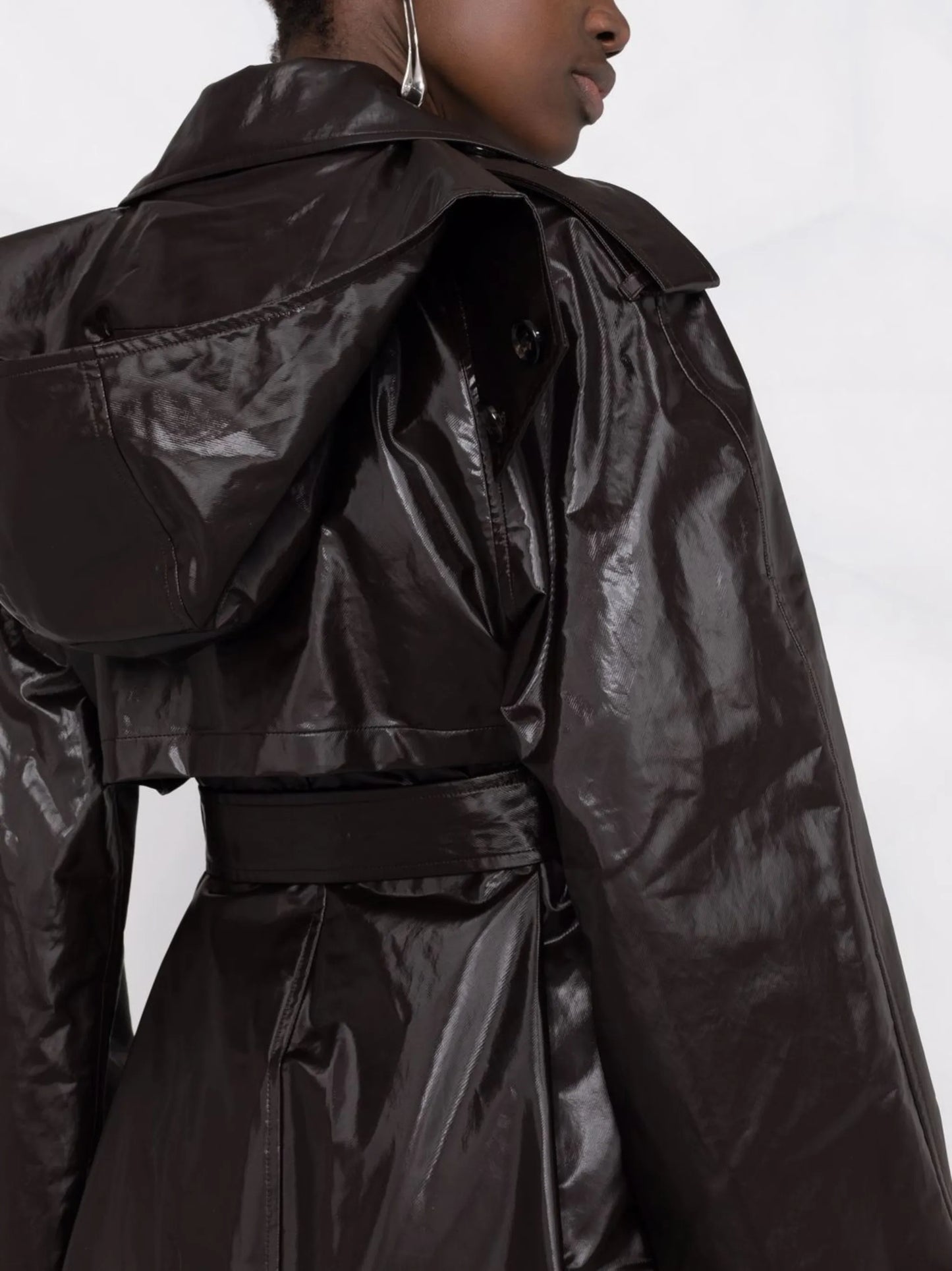 double-breasted belted coat