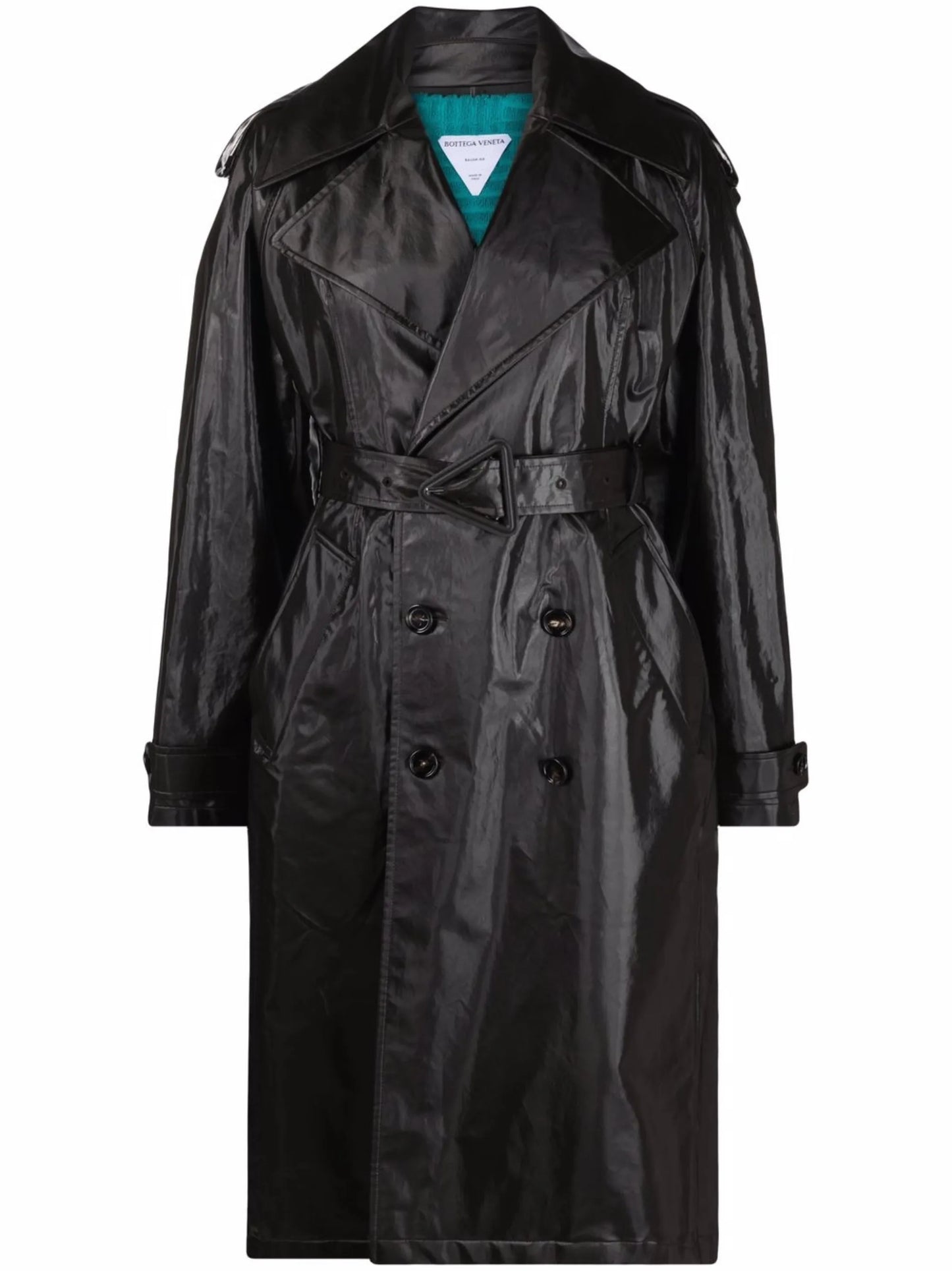 double-breasted belted coat
