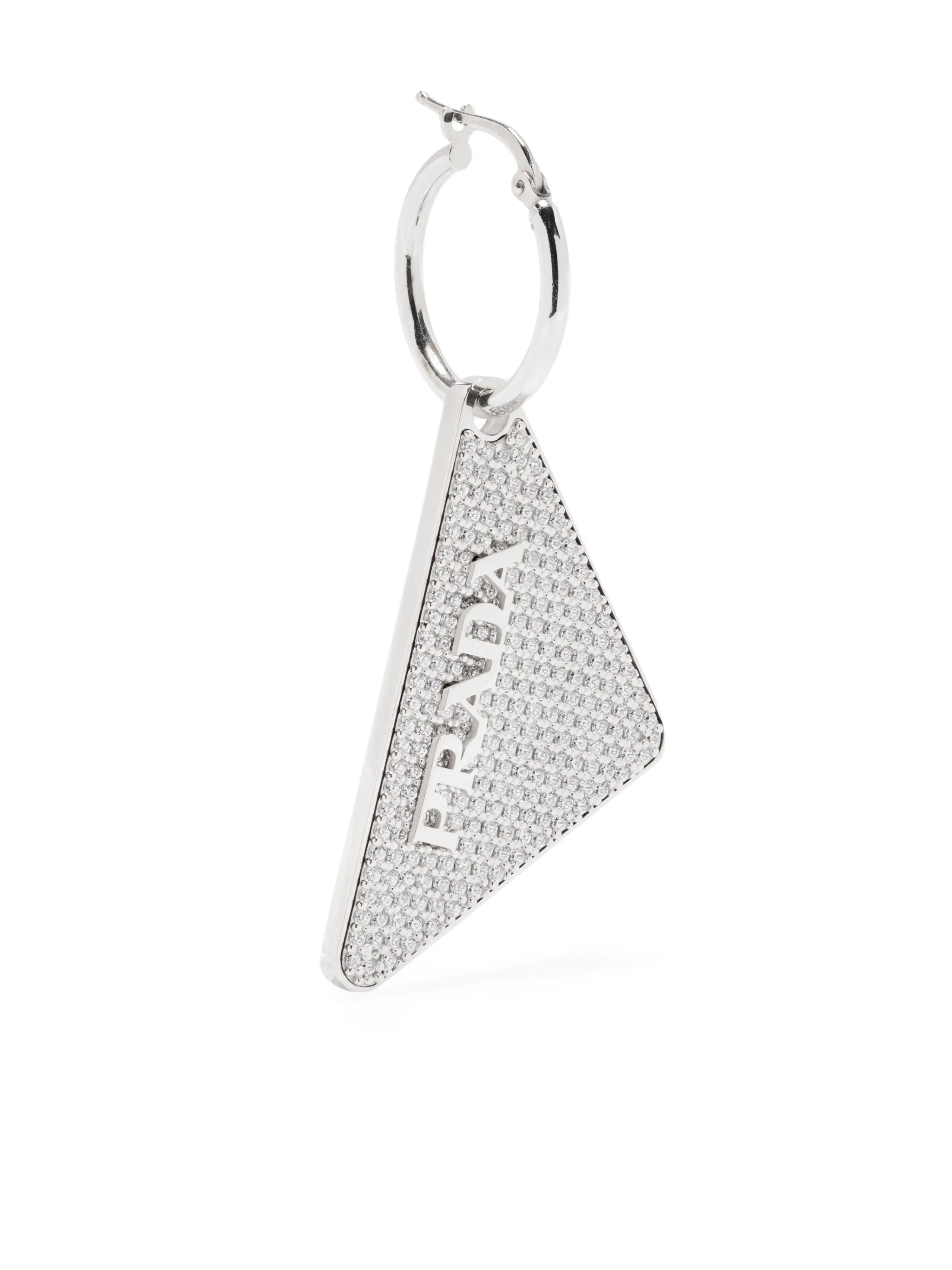 crystal logo earring