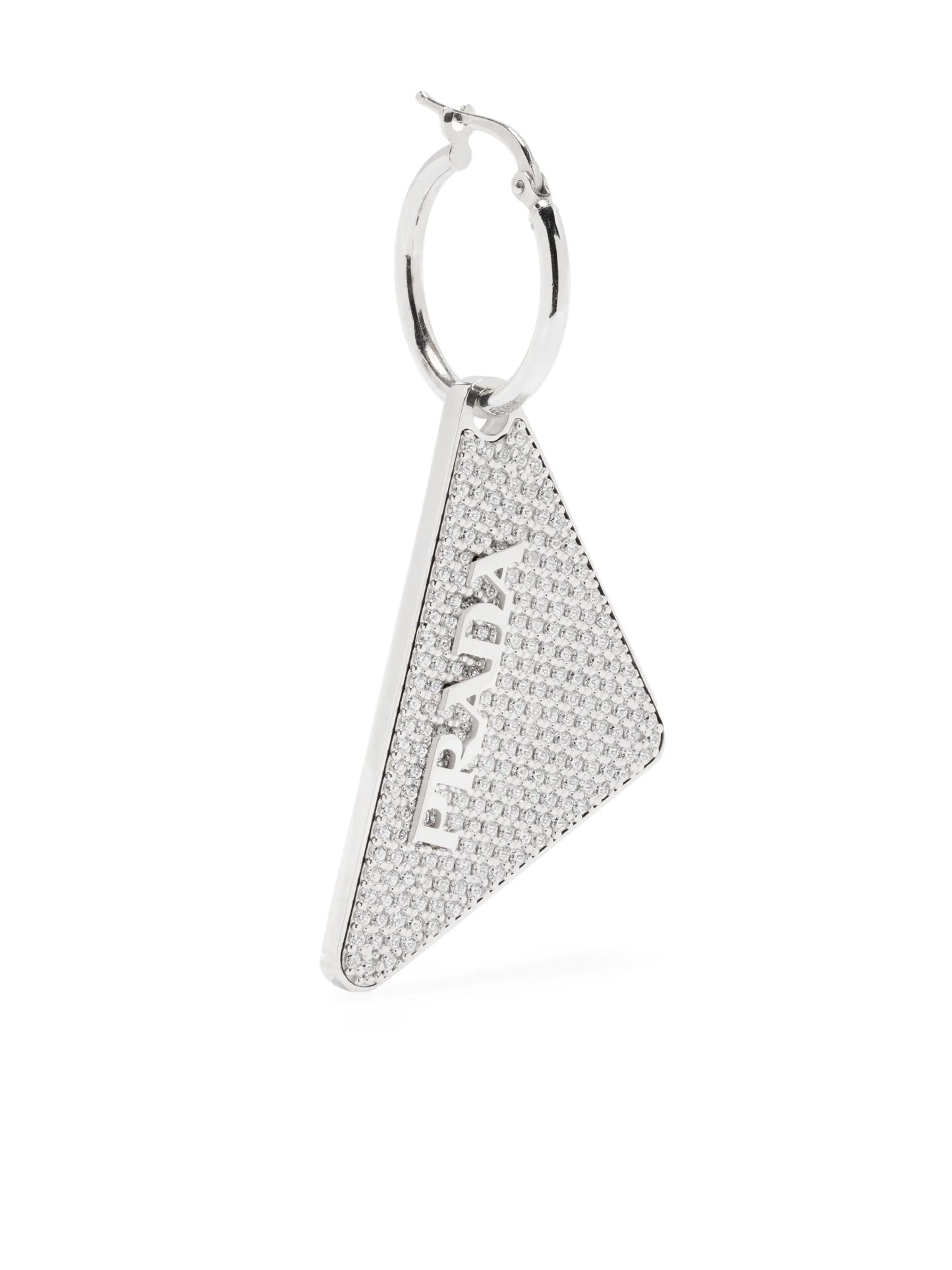 crystal logo earring