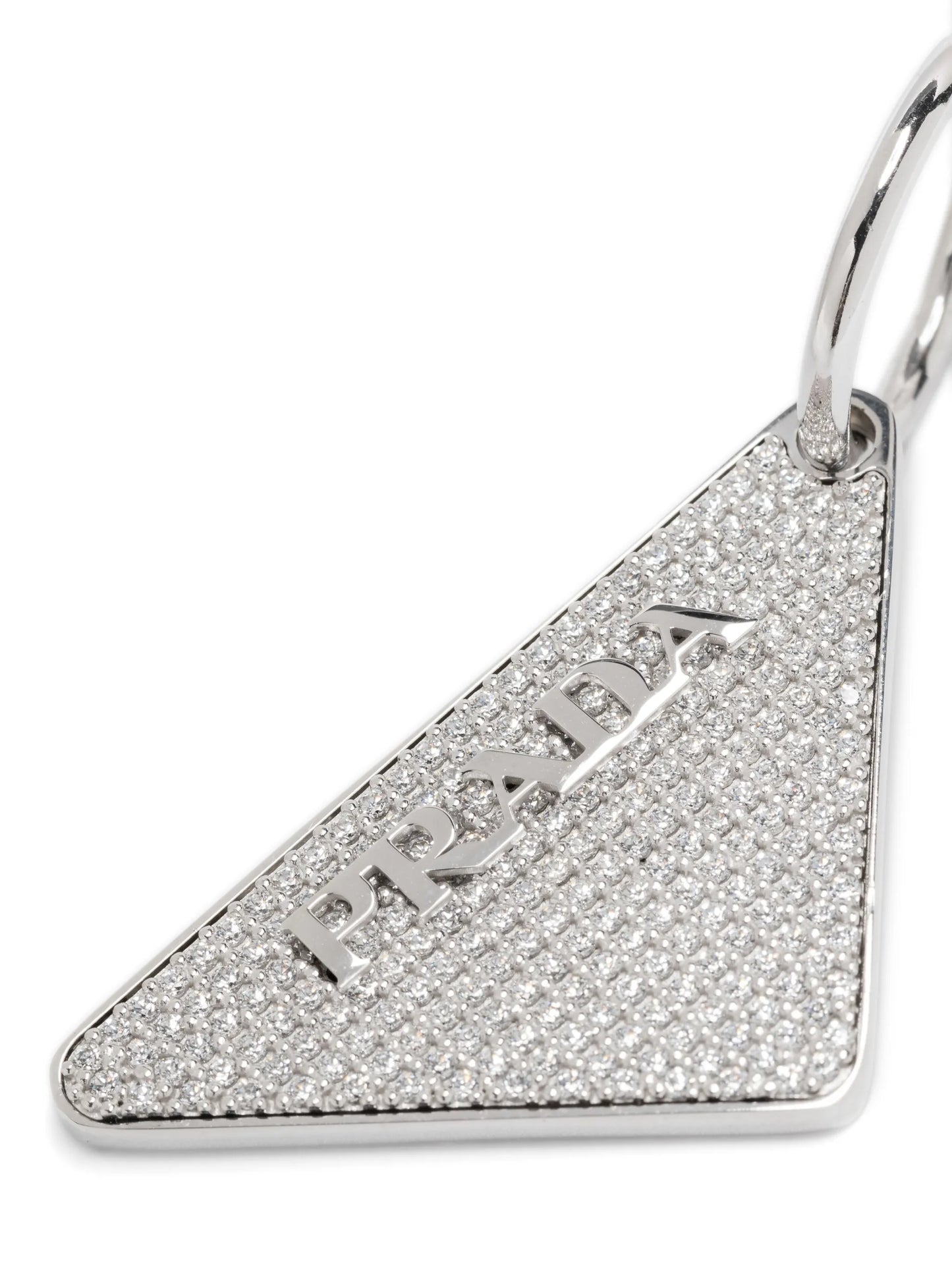 crystal logo earring