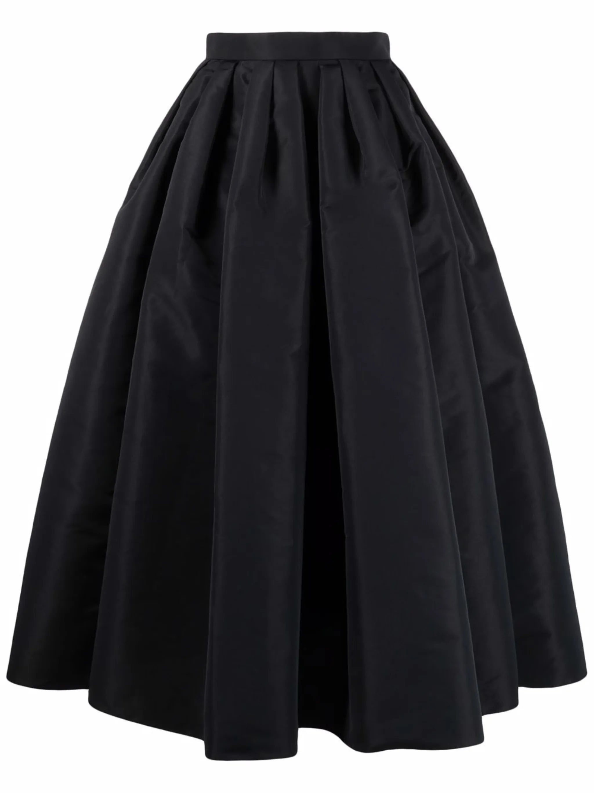 high-waisted full skirt
