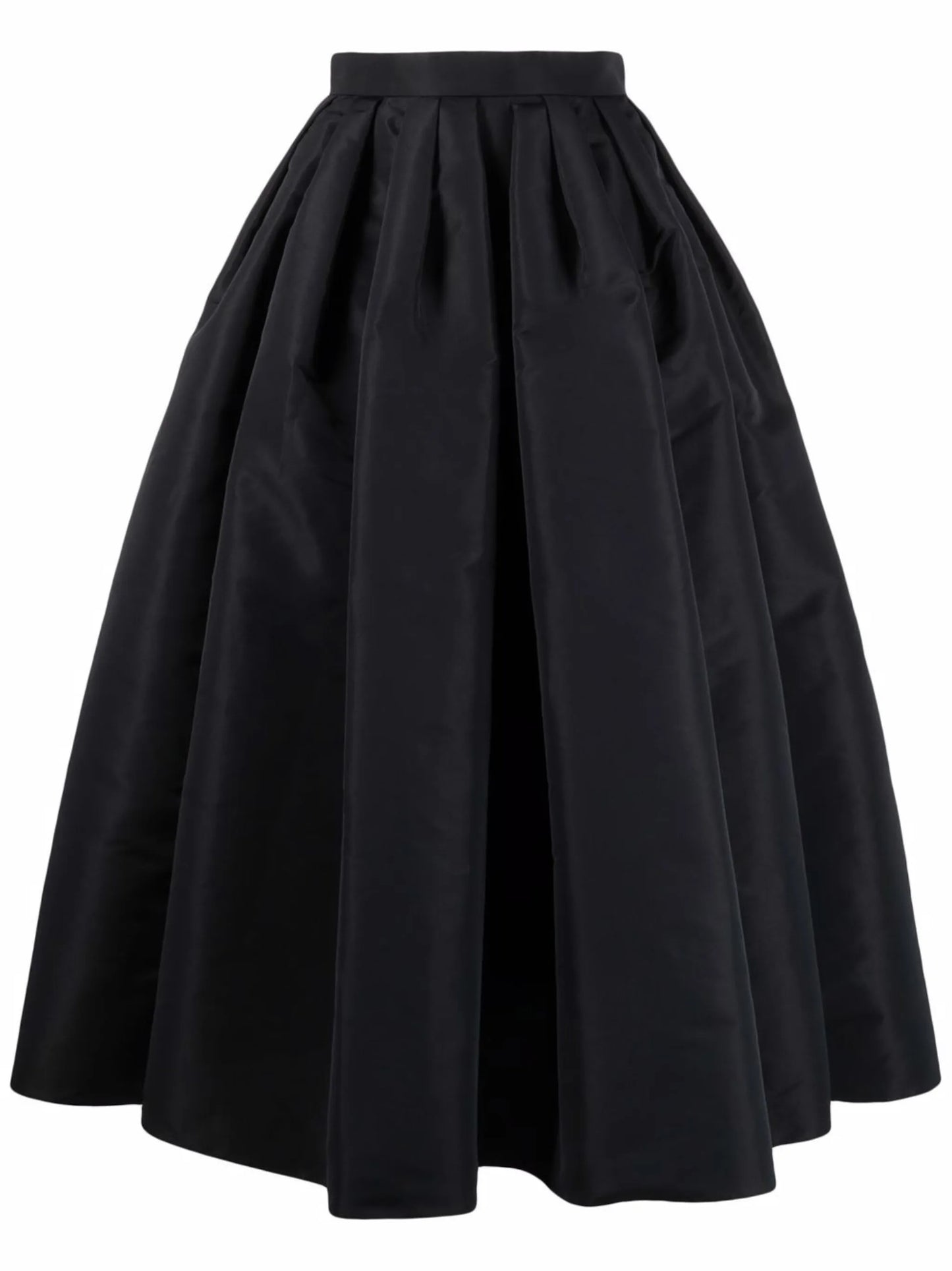 high-waisted full skirt