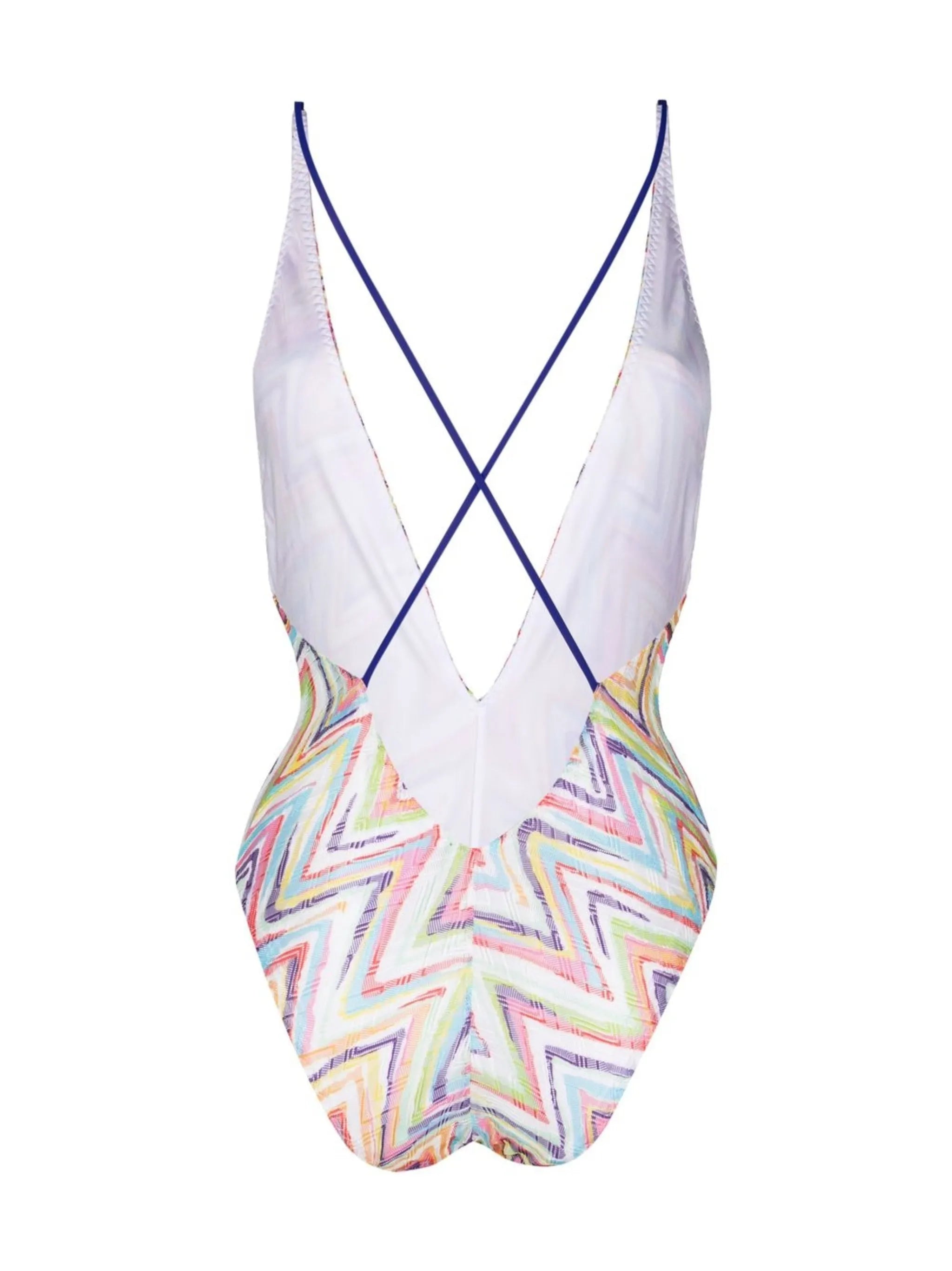 zig-zag plunge swimsuit
