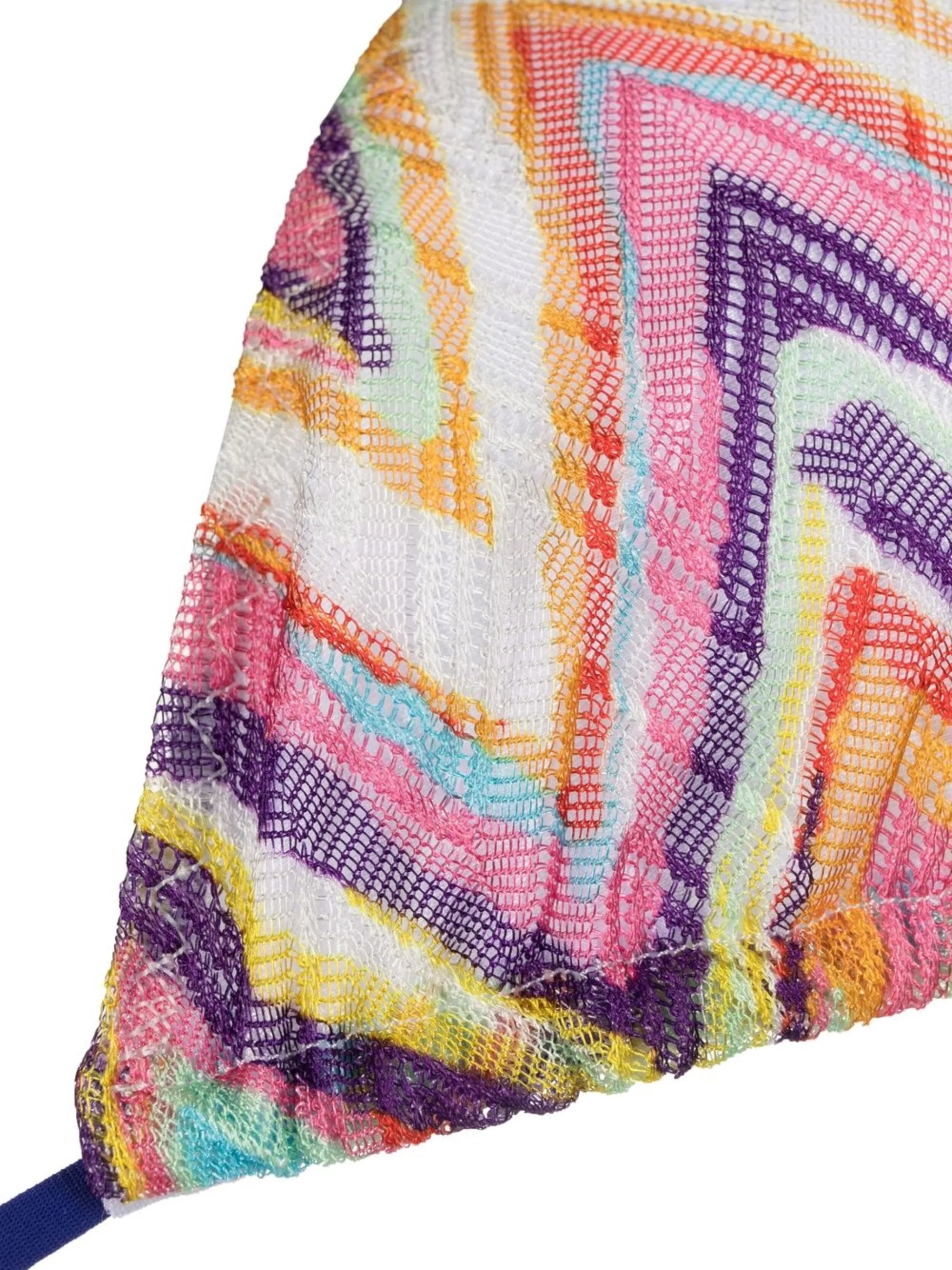 zigzag-knit bikini